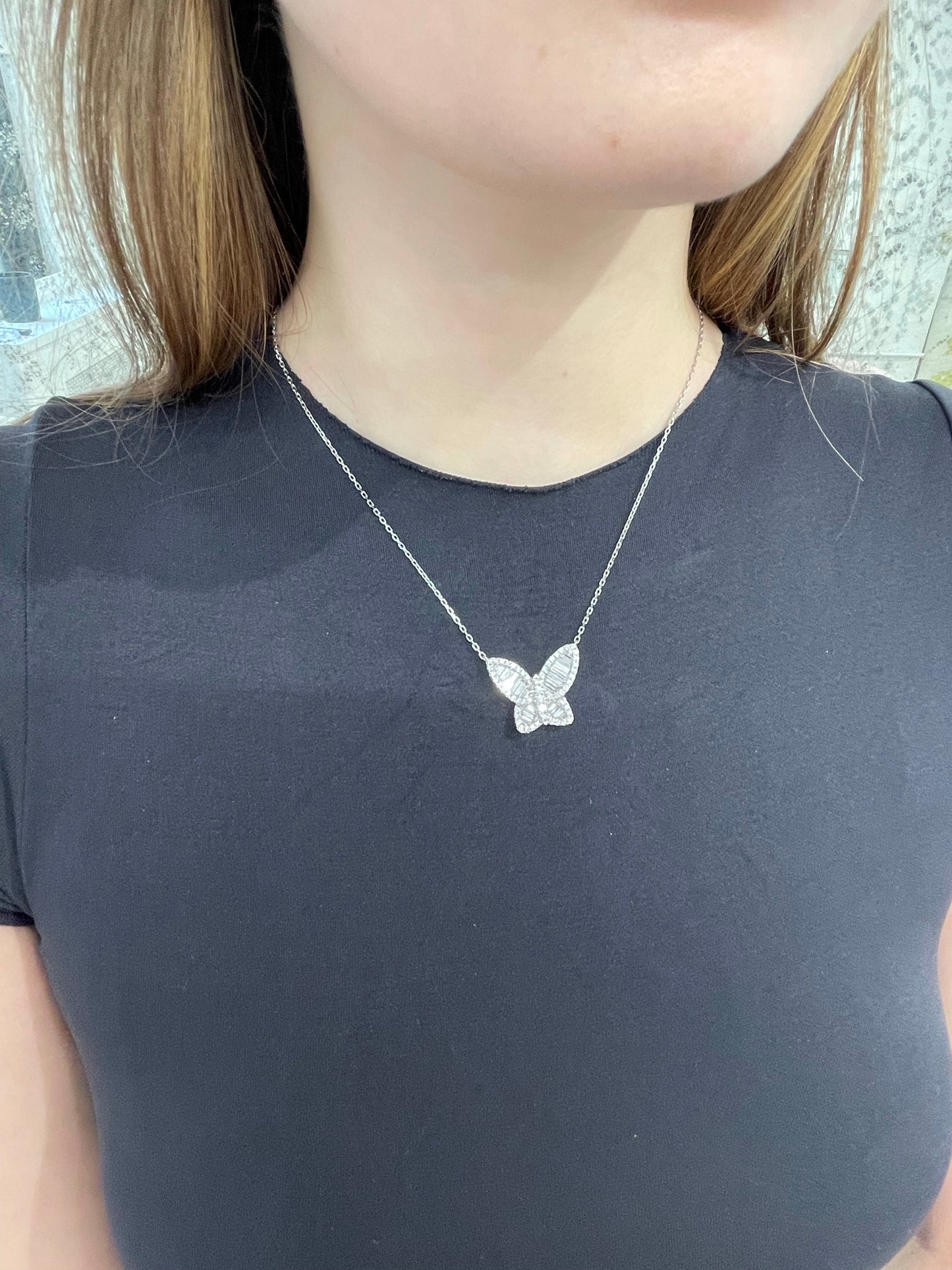 Jumbo Size Diamond Butterfly Pendant 5