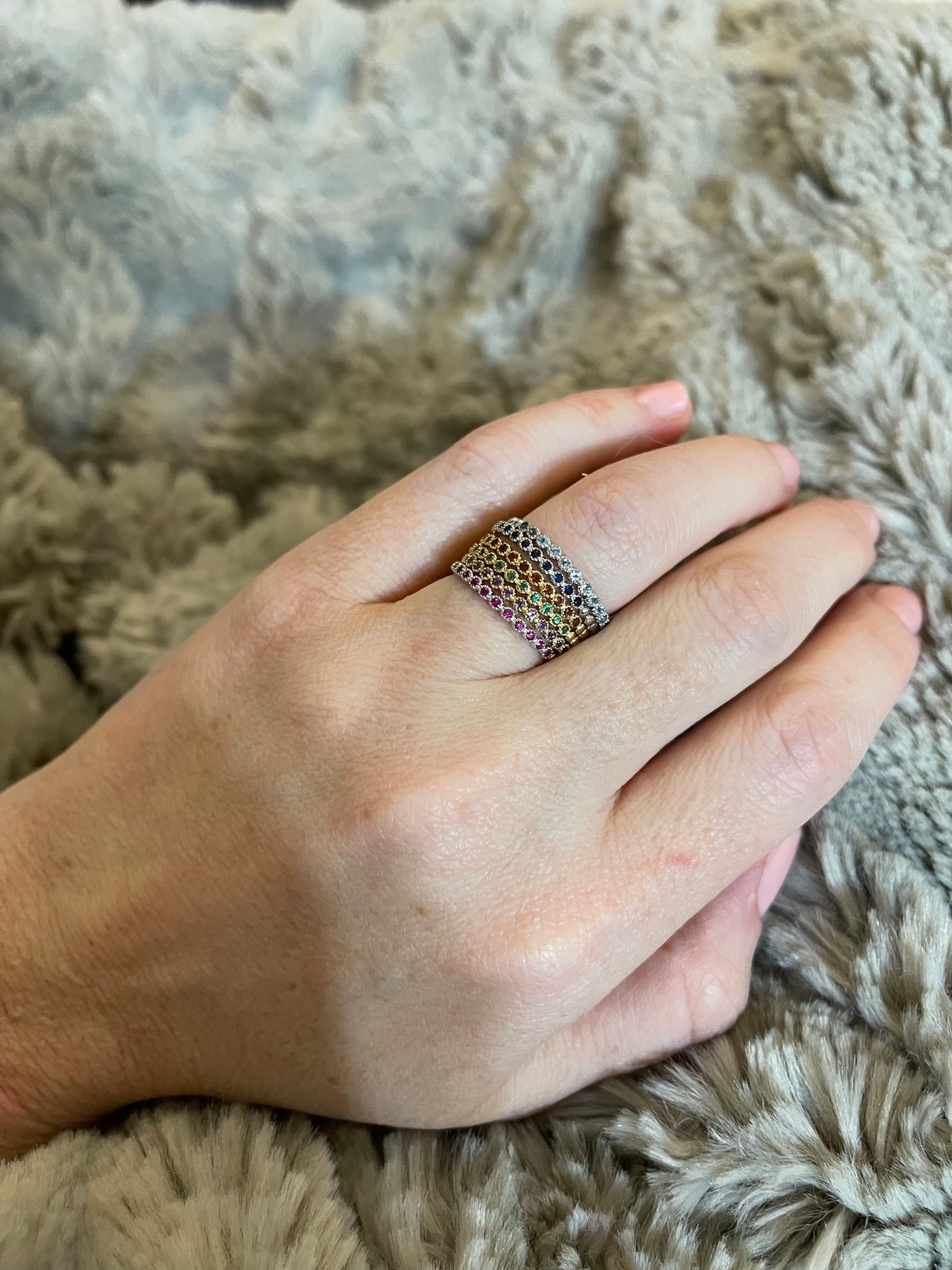 Dainty 1 Blue Topaz Band - 04