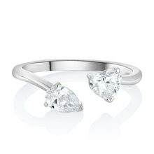 Load image into Gallery viewer, The Nicole Pear and Heart Diamond Ring