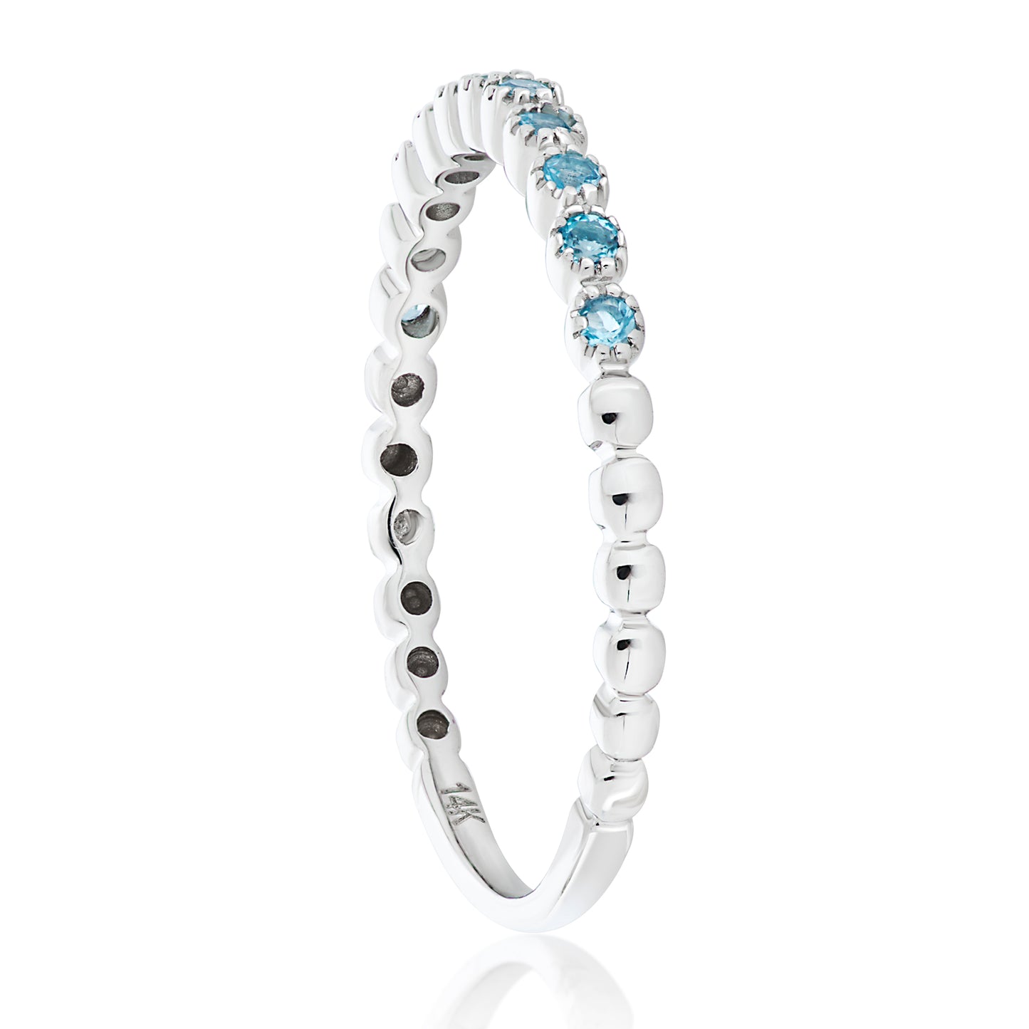 Dainty 1 Blue Topaz Band - 02