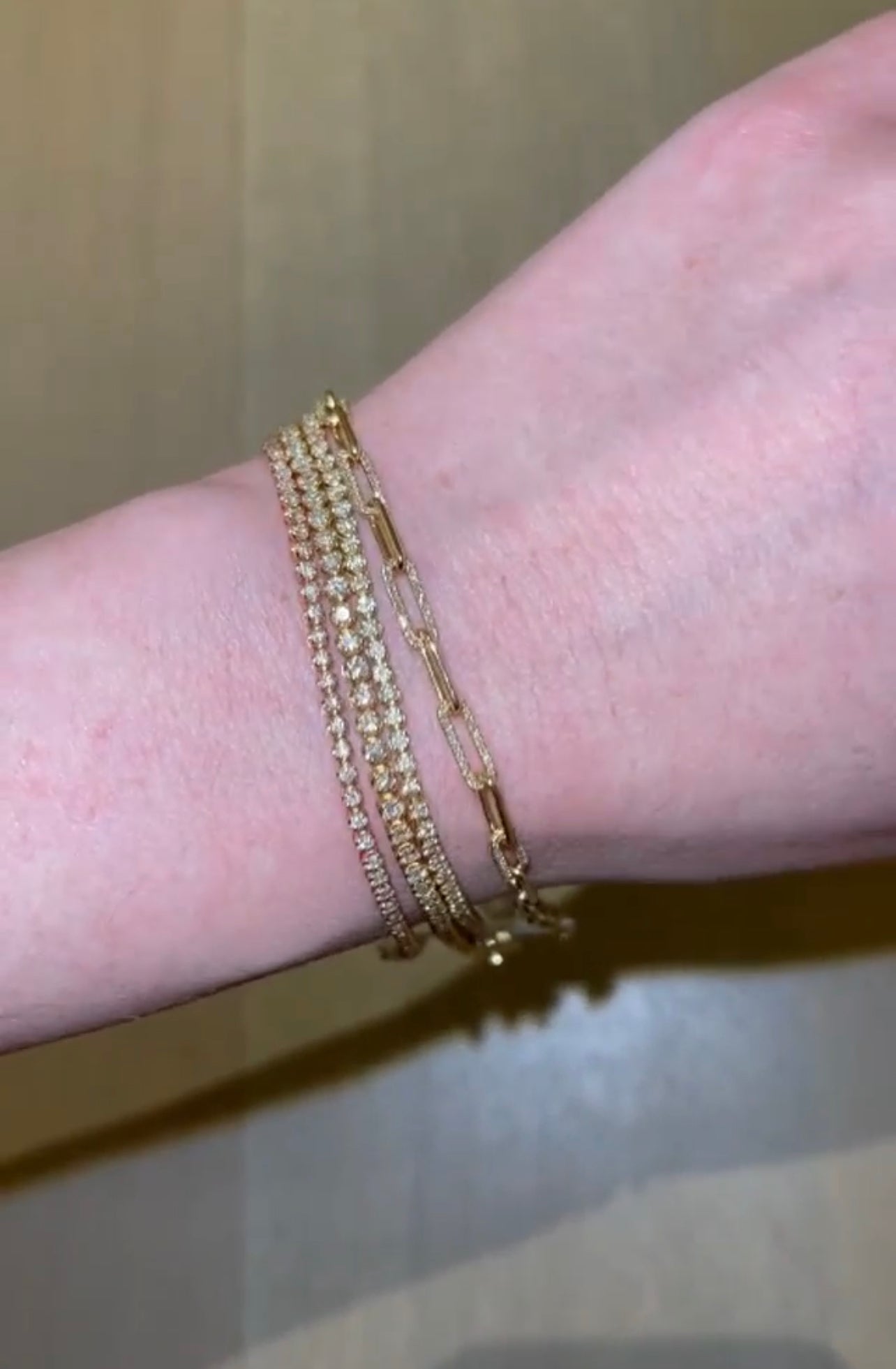 Dainty Diamond Paperclip Bracelet 2