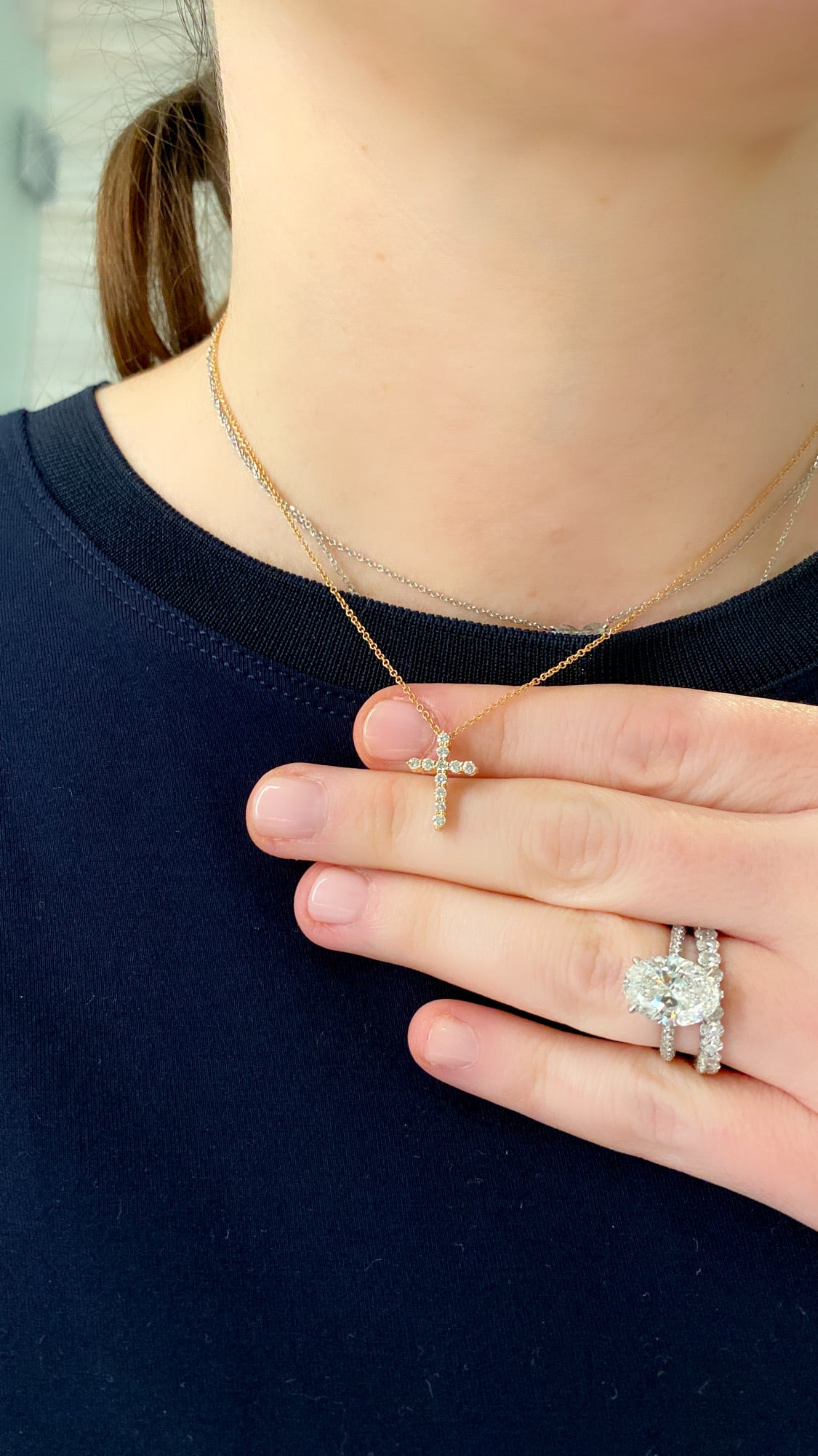 Small Diamond Cross Pendant 5