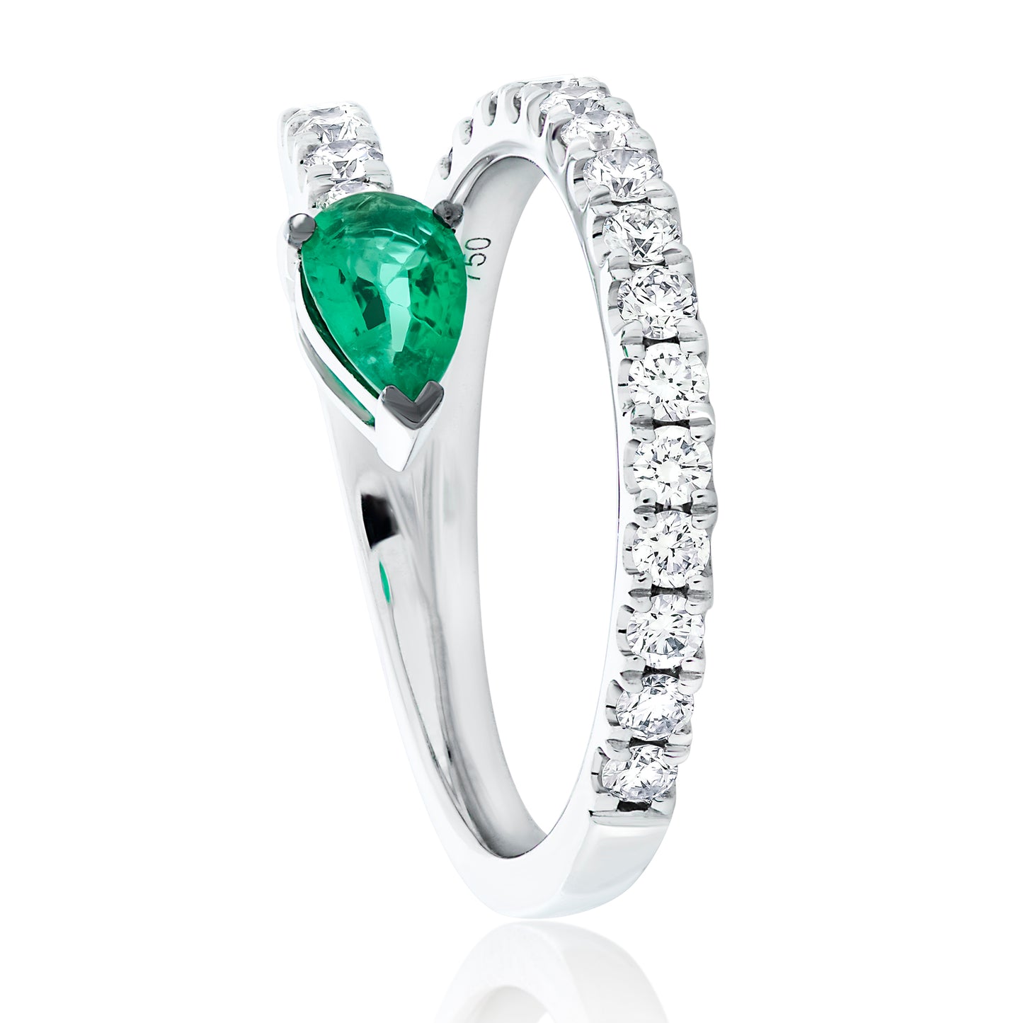 Emerald and Diamond Wrap Ring