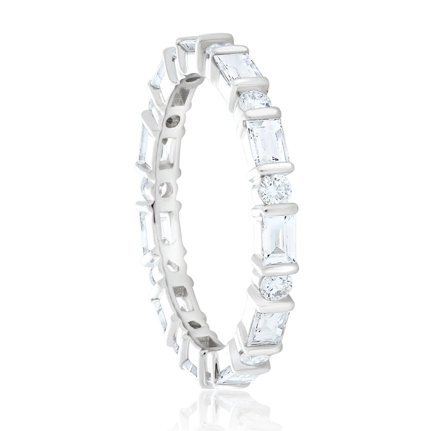 Bar Set Diamond Eternity Band - Two