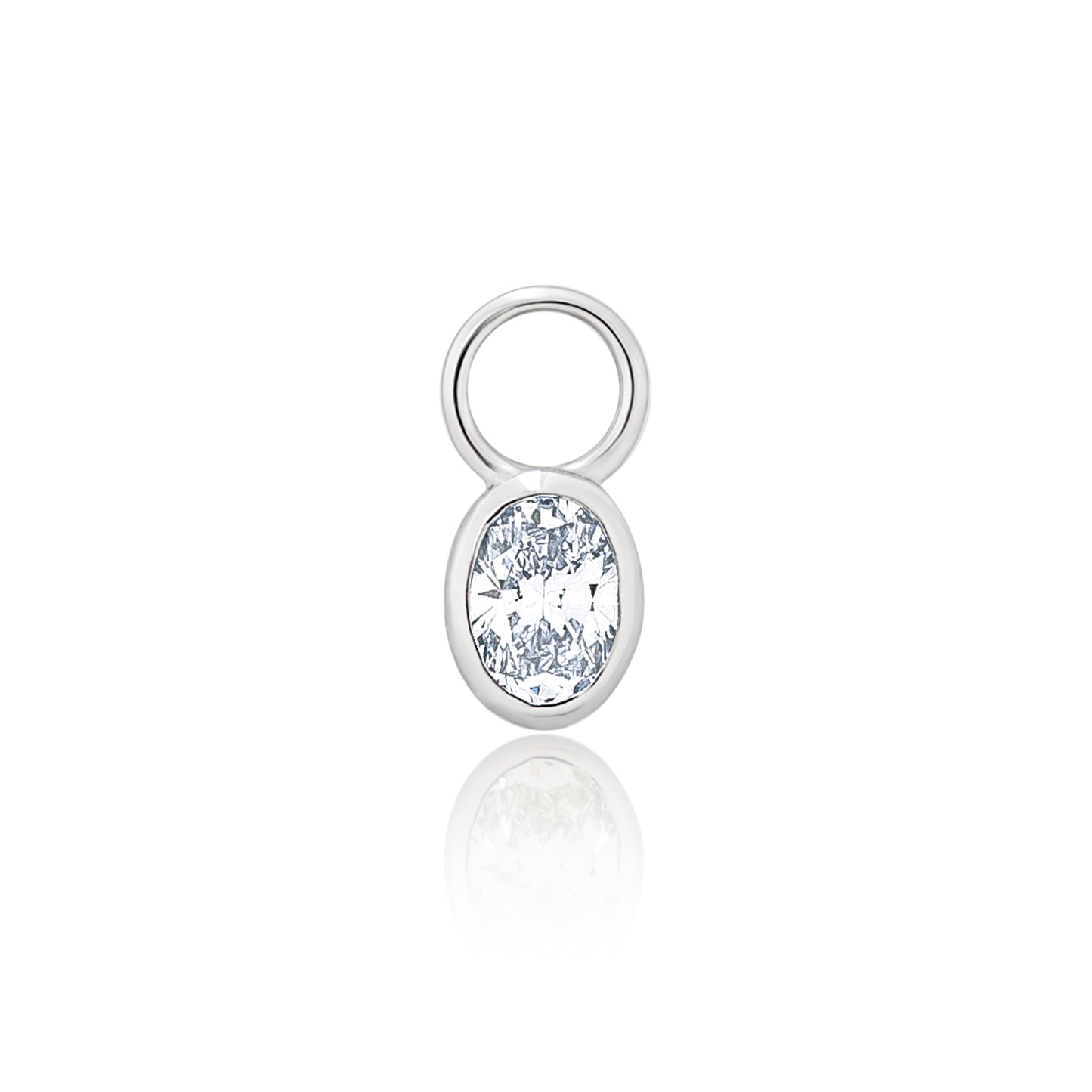 Diamond Charm Huggie Hoop 2