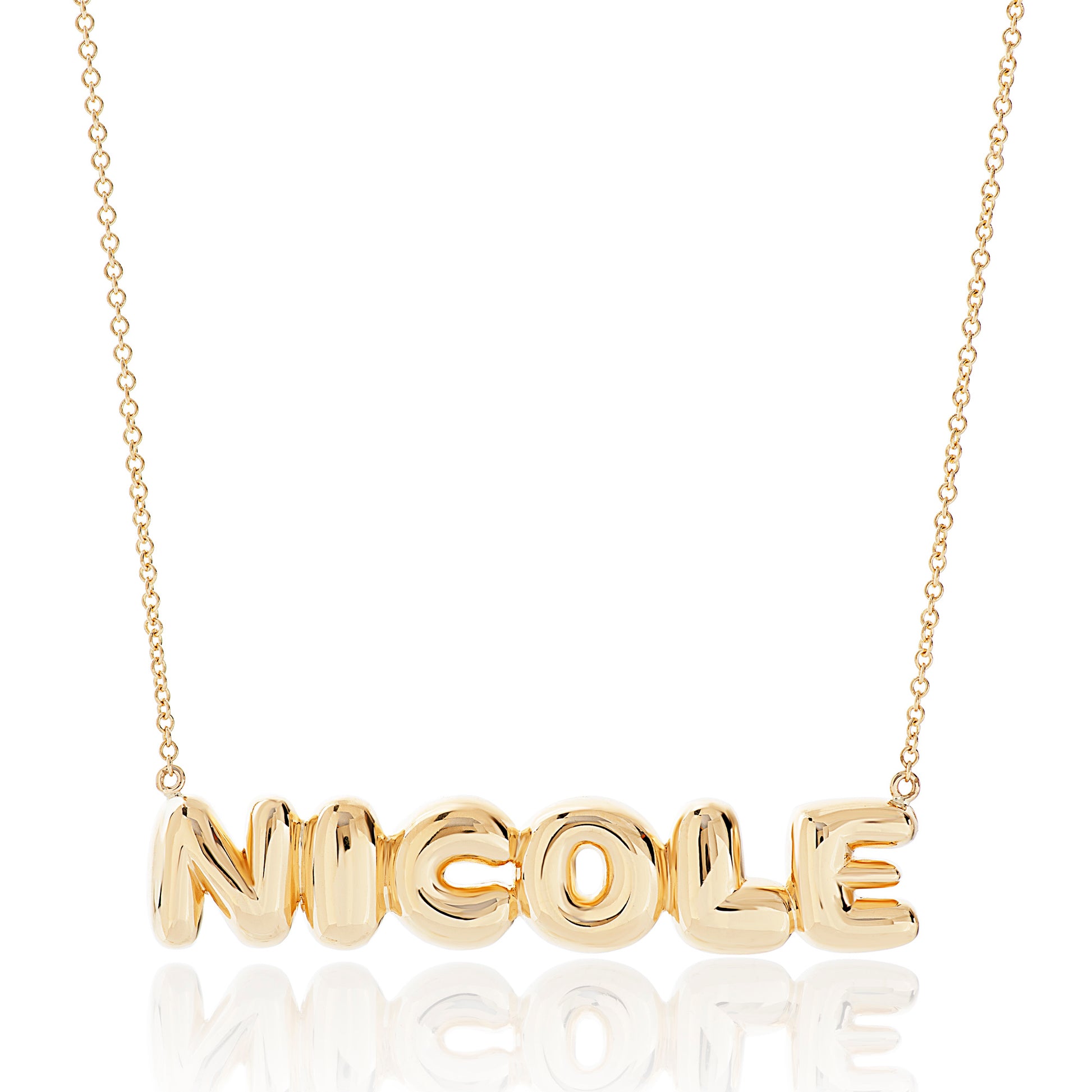 Large Bubble Name Necklace