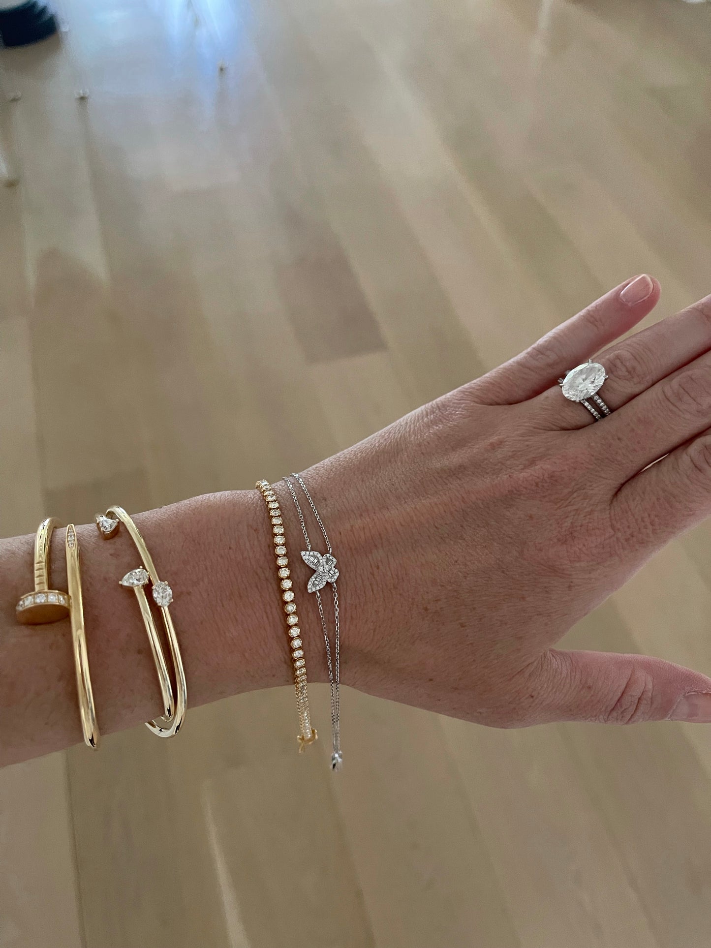 Dainty 3 Diamond Tennis Bracelet 4