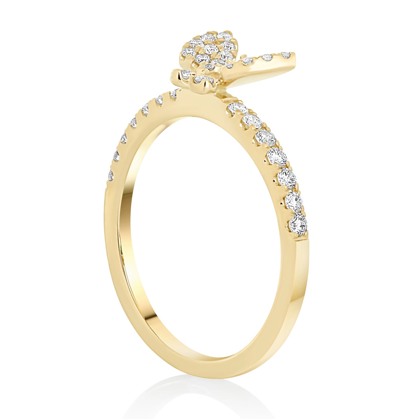 Petite Diamond Butterfly Ring - Yellow two