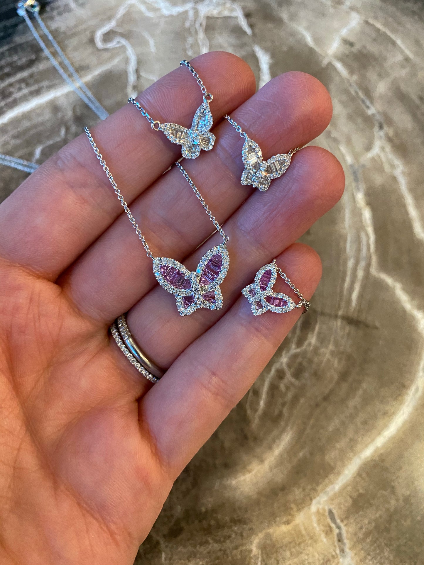 Mini Diamond Butterfly Pendant 5