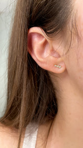Trio Diamond Bar Earrings 3