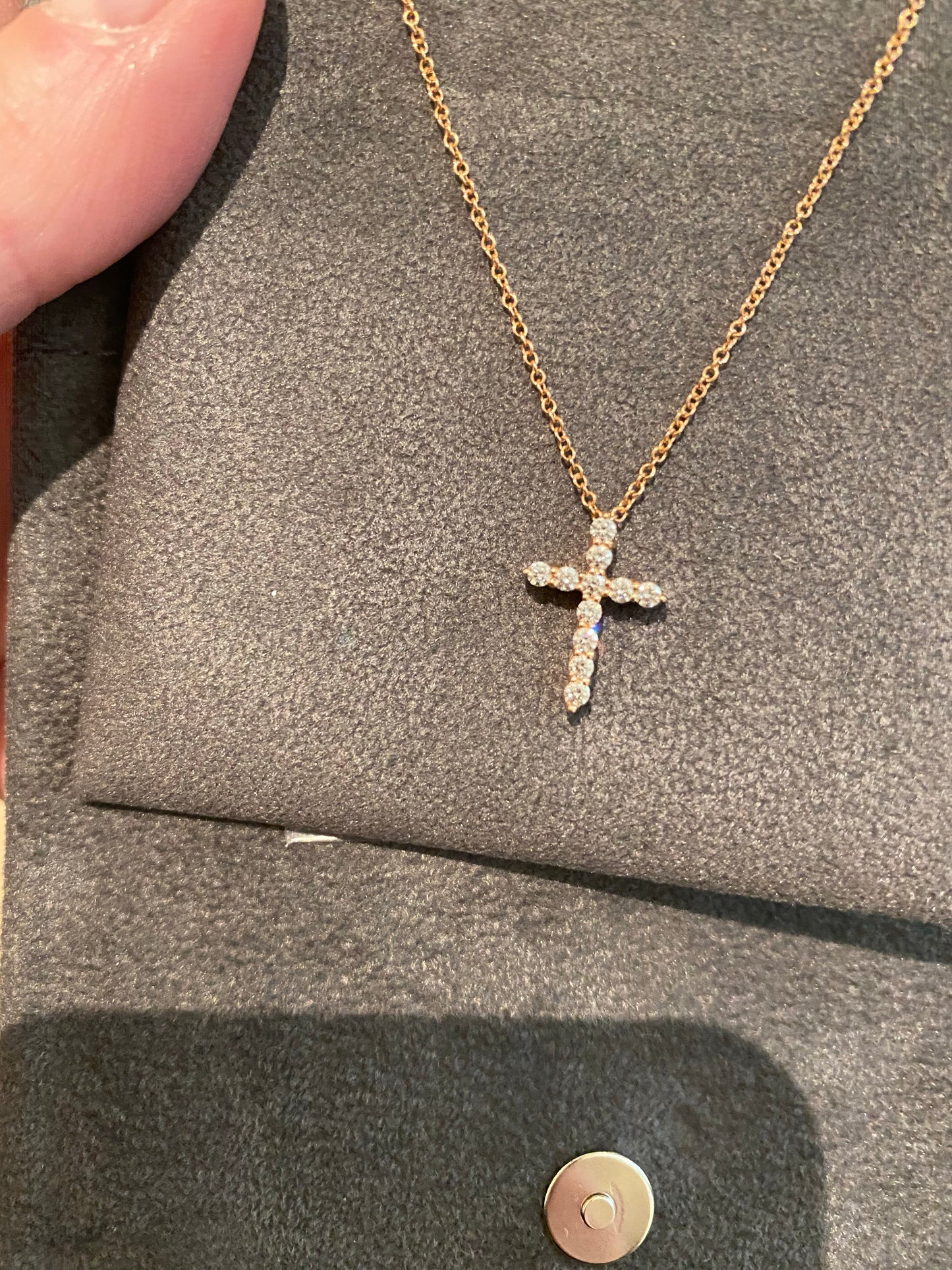 Small Diamond Cross Pendant 9