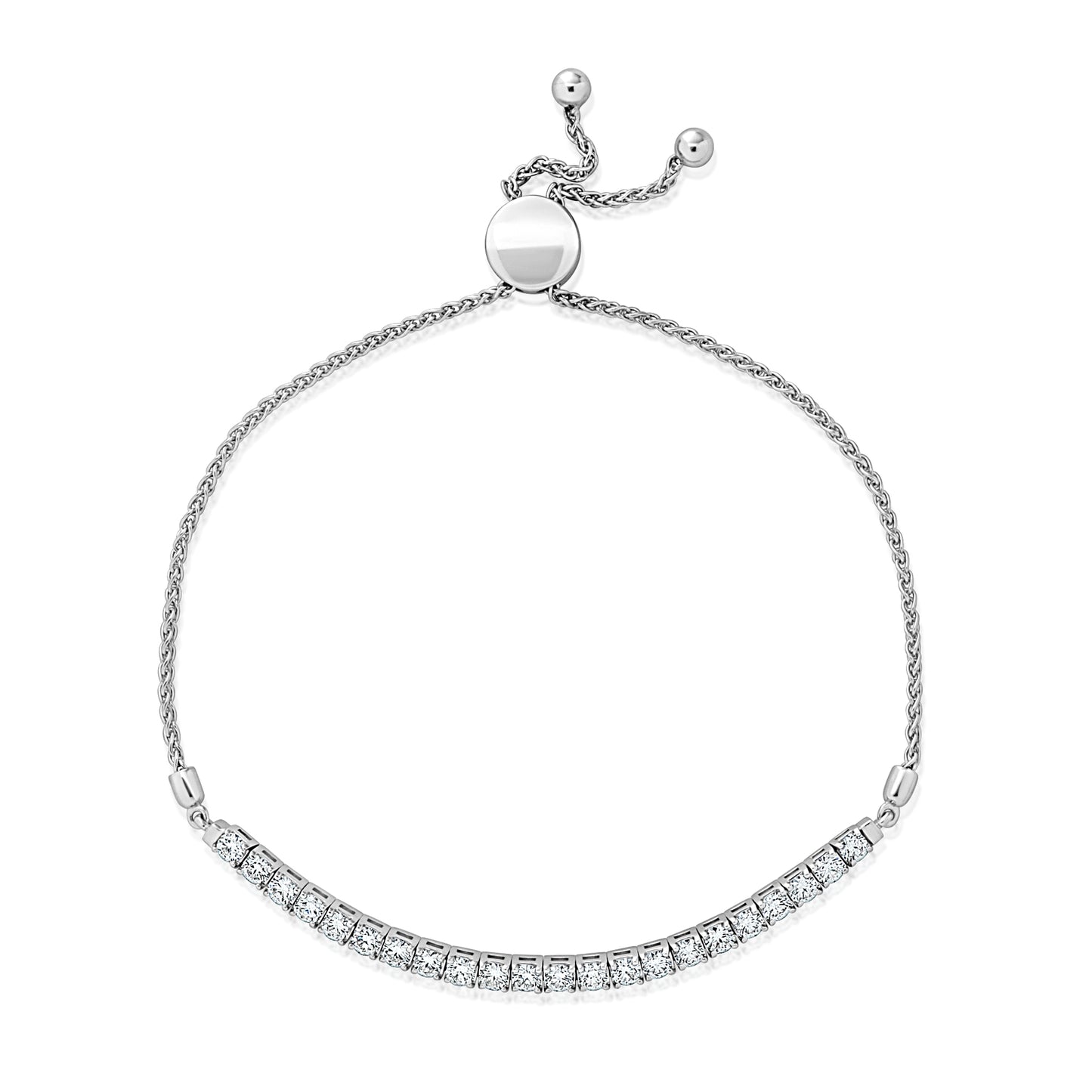 Diamond Bolo Style Bracelet