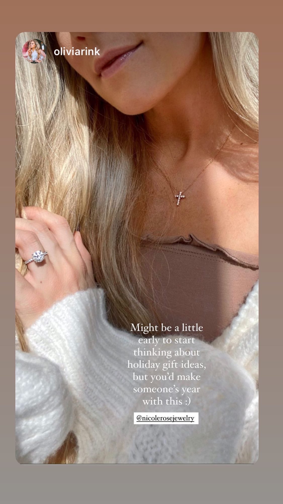 Small Diamond Cross Pendant 2
