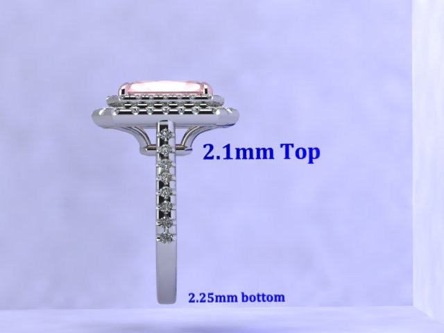 Small Diamond and Mother of Pearl Heart Pendant - Measurements two