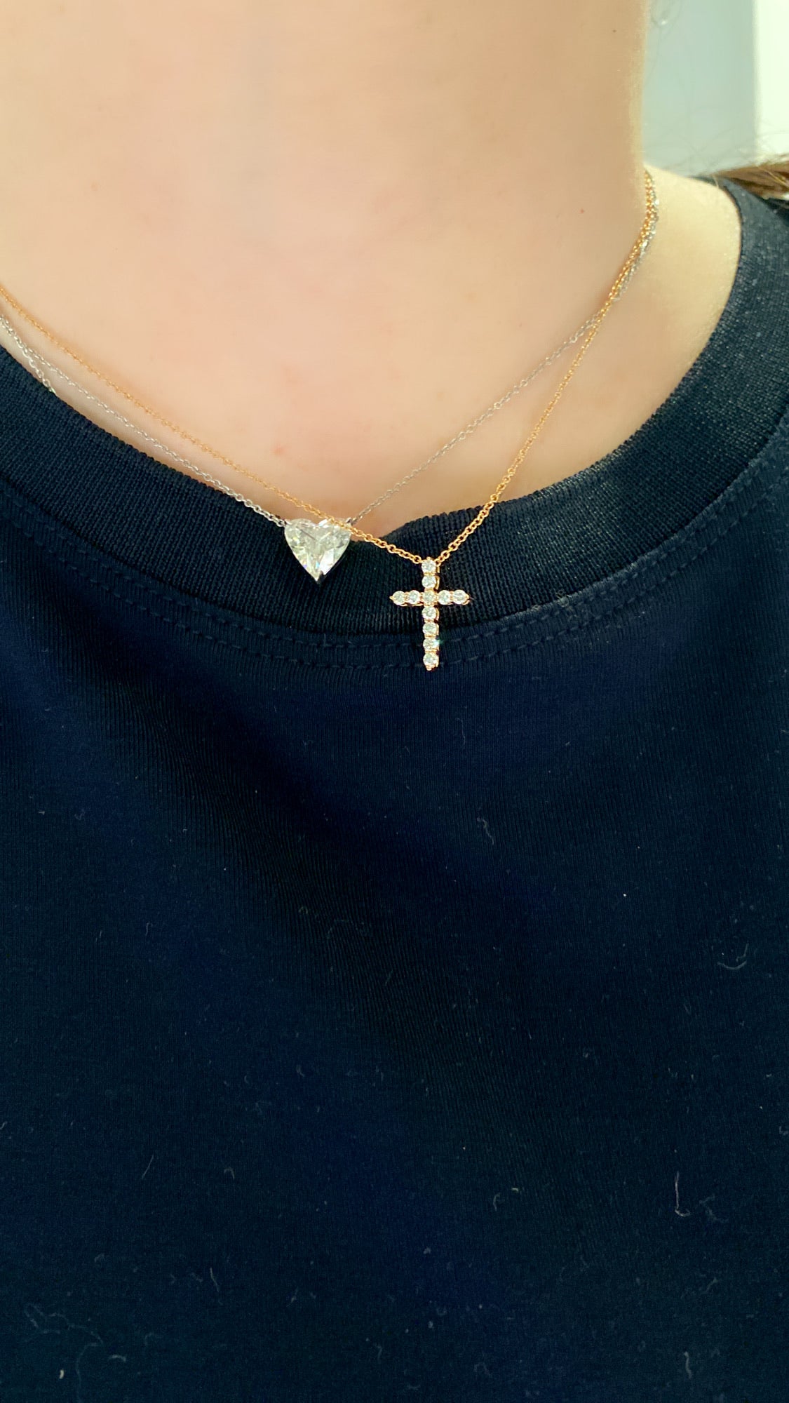 Small Diamond Cross Pendant 4
