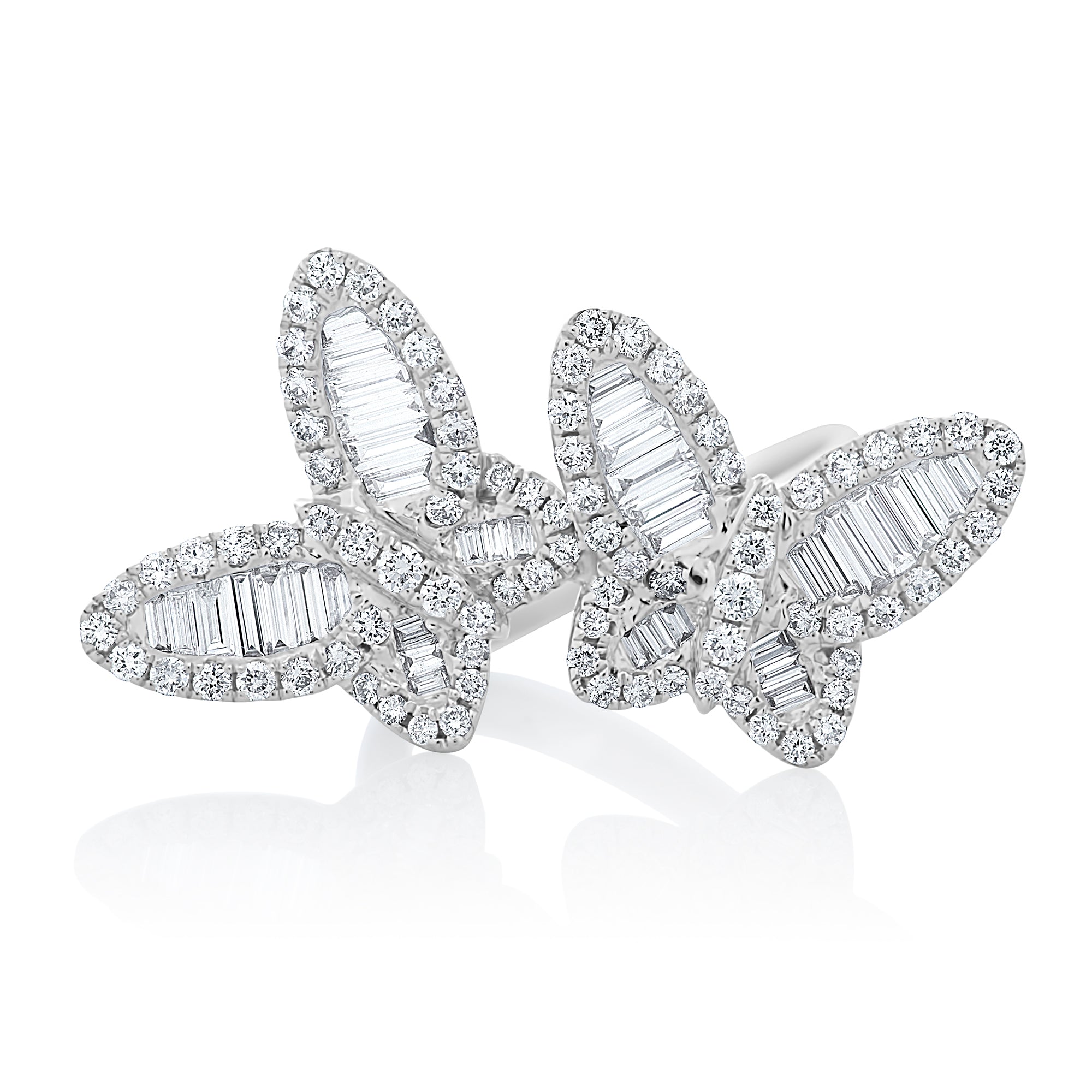 2 carat hotsell genuine diamond butterfly ring