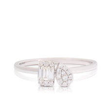 Load image into Gallery viewer, Petite Pave Diamond Toi Et Moi Ring