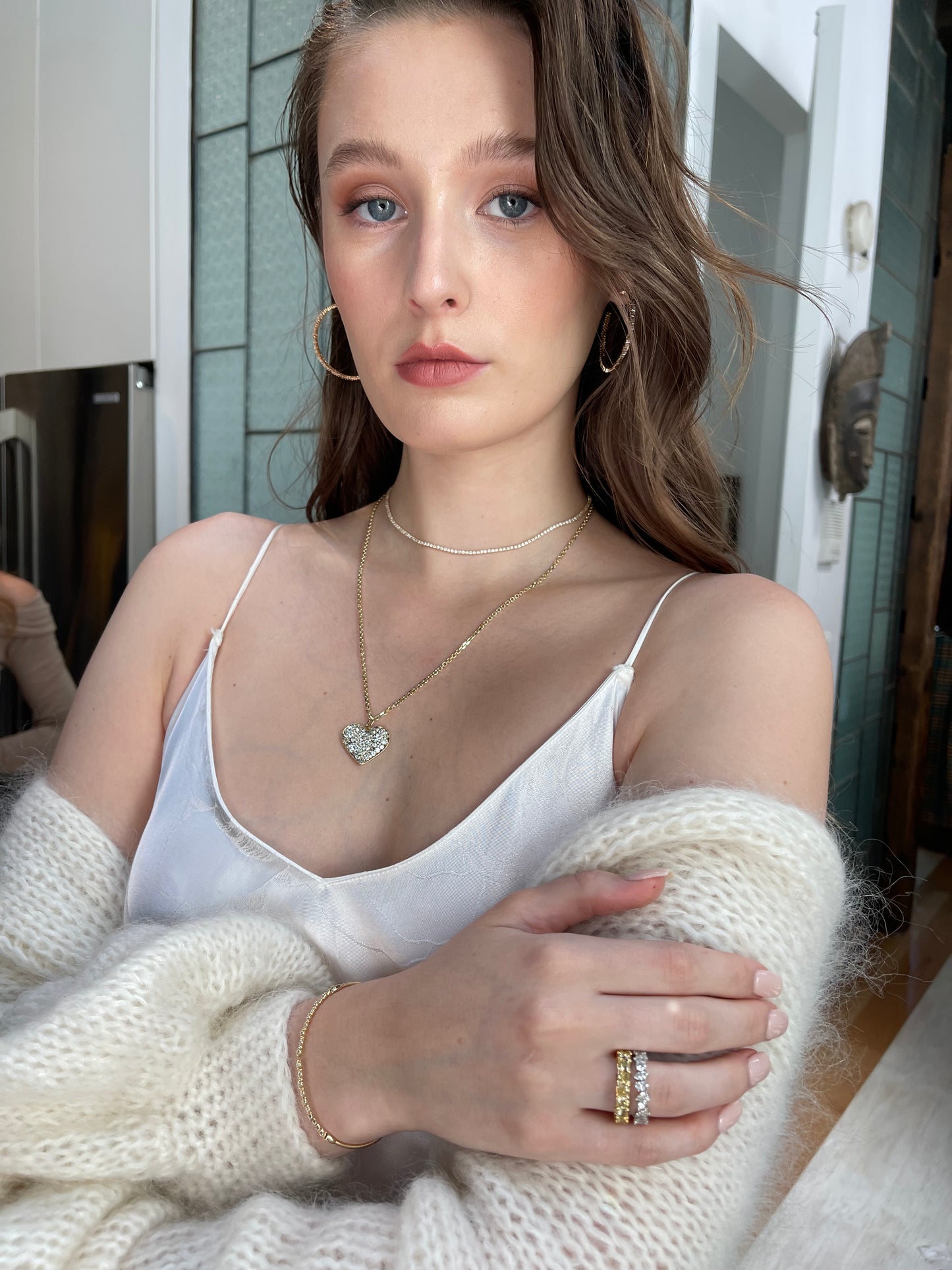 NYC Cobblestone Heart Pendant 4