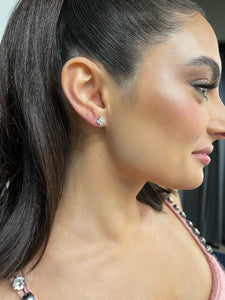 Diamond Flower Stud Earrings 2