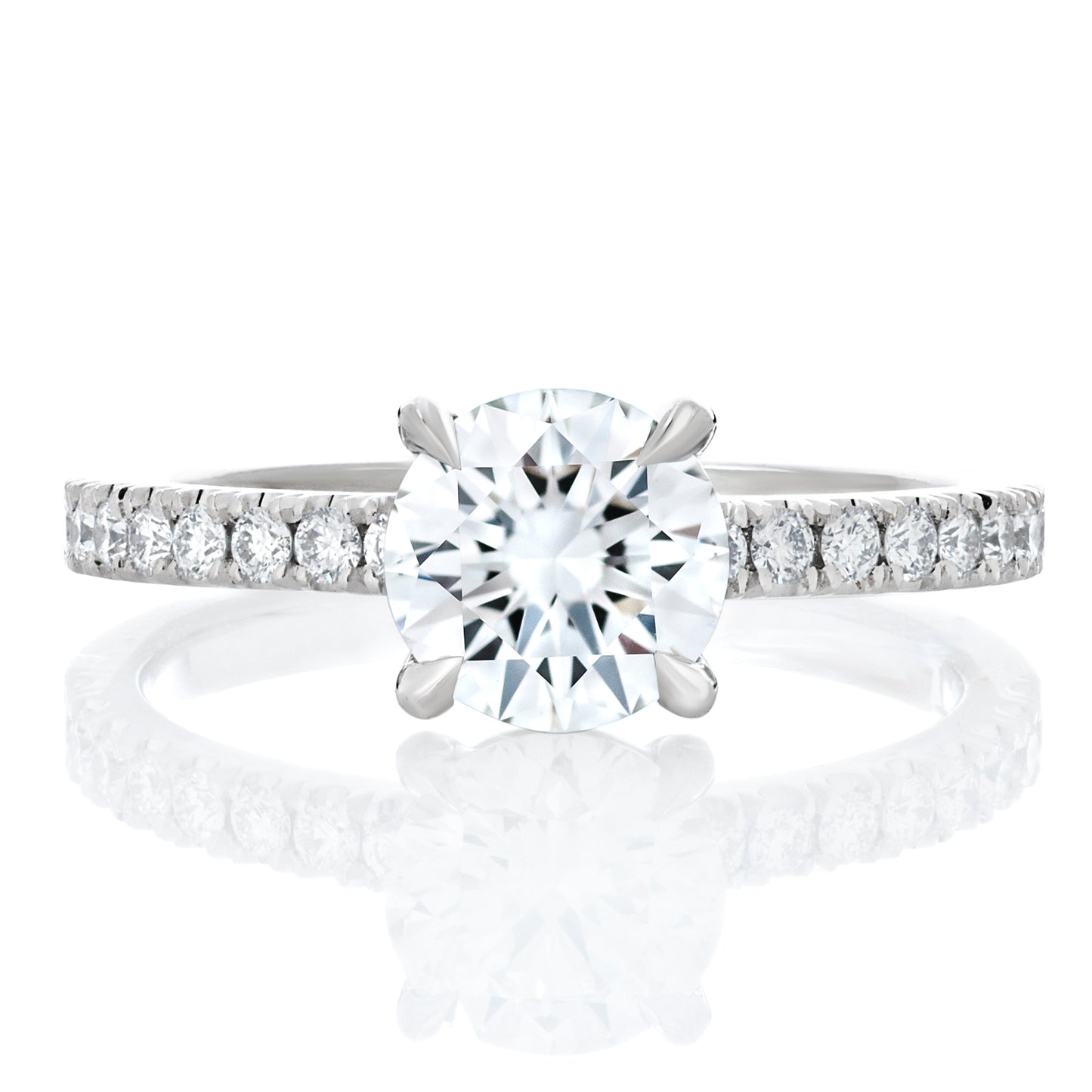 Platinum Round Diamond Engagement Ring