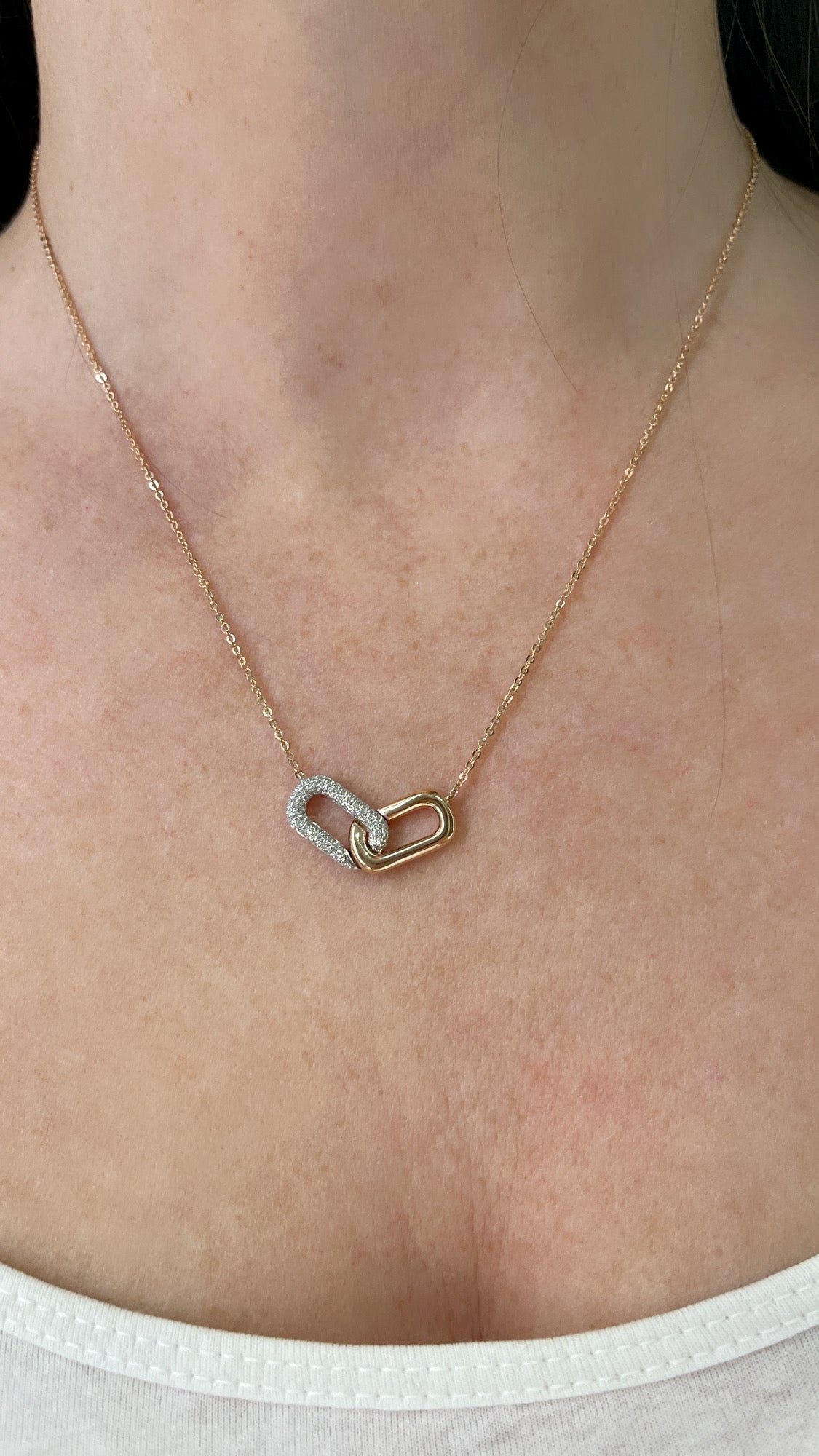 Forever Diamond Paperclip Necklace 2