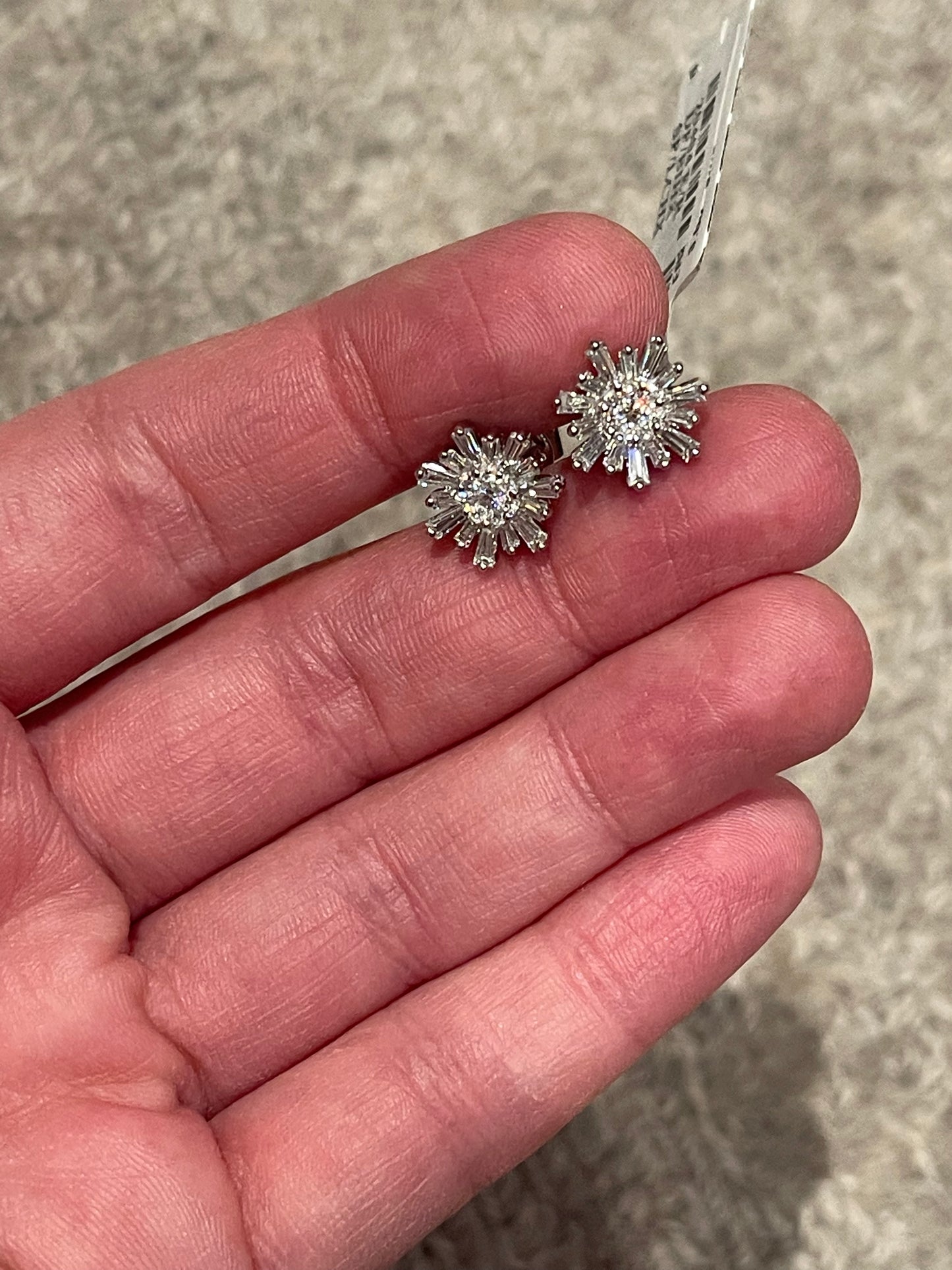 Diamond "Ray of Light" Sun Earrings 5
