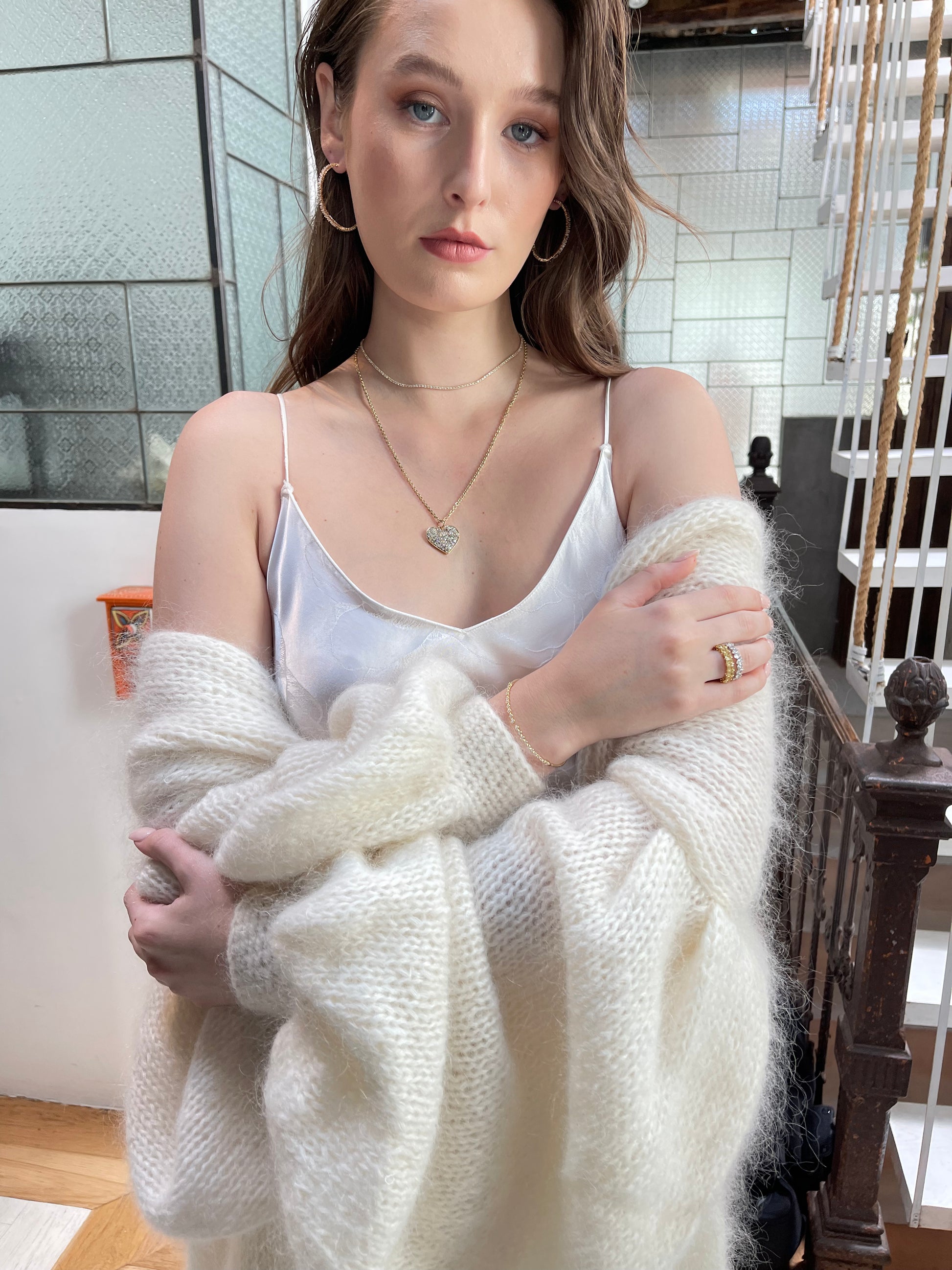 NYC Cobblestone Heart Pendant 5
