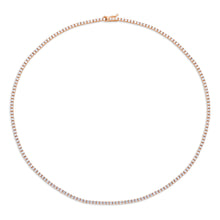 Load image into Gallery viewer, Diamond &quot;Luxe&quot; Tennis Necklace - Rose