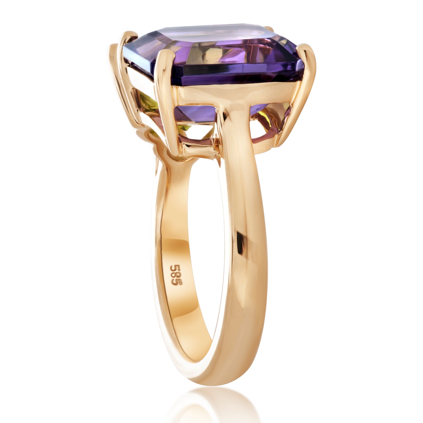 Amethyst and Peridot Toi Et Moi Ring