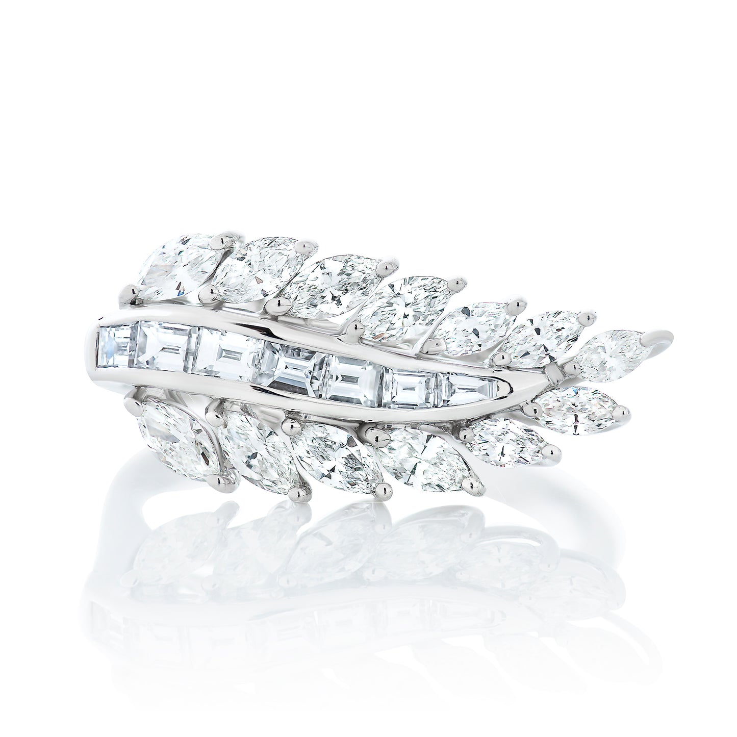 Diamond Leaf Ring