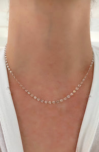 Rose Cut Pear Diamond Necklace