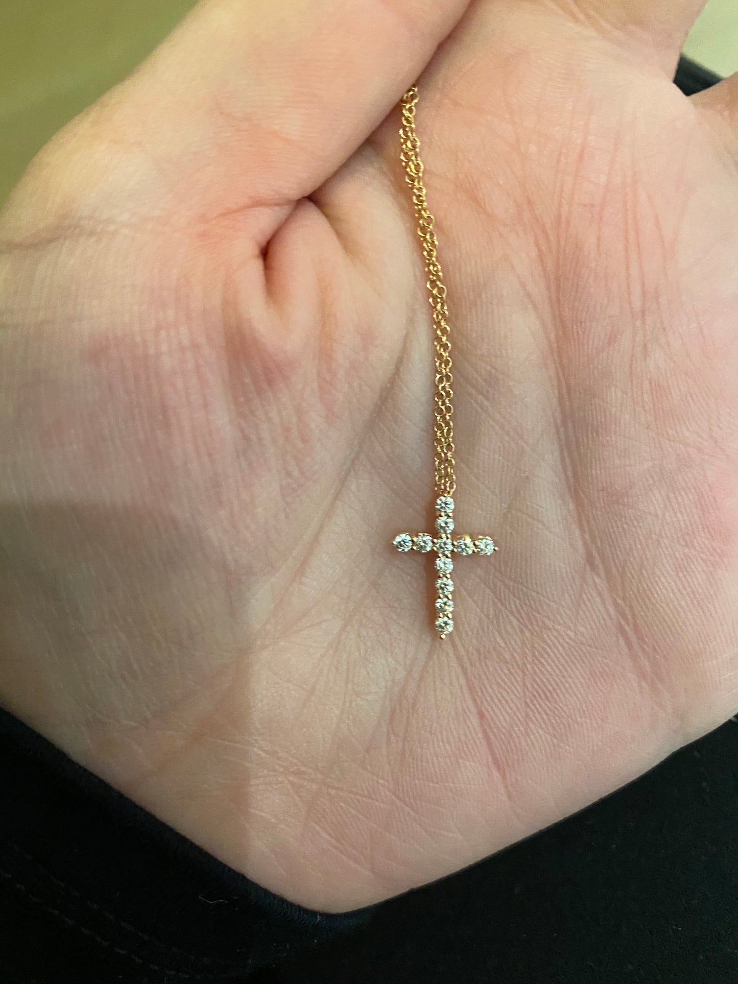 Small Diamond Cross Pendant 3