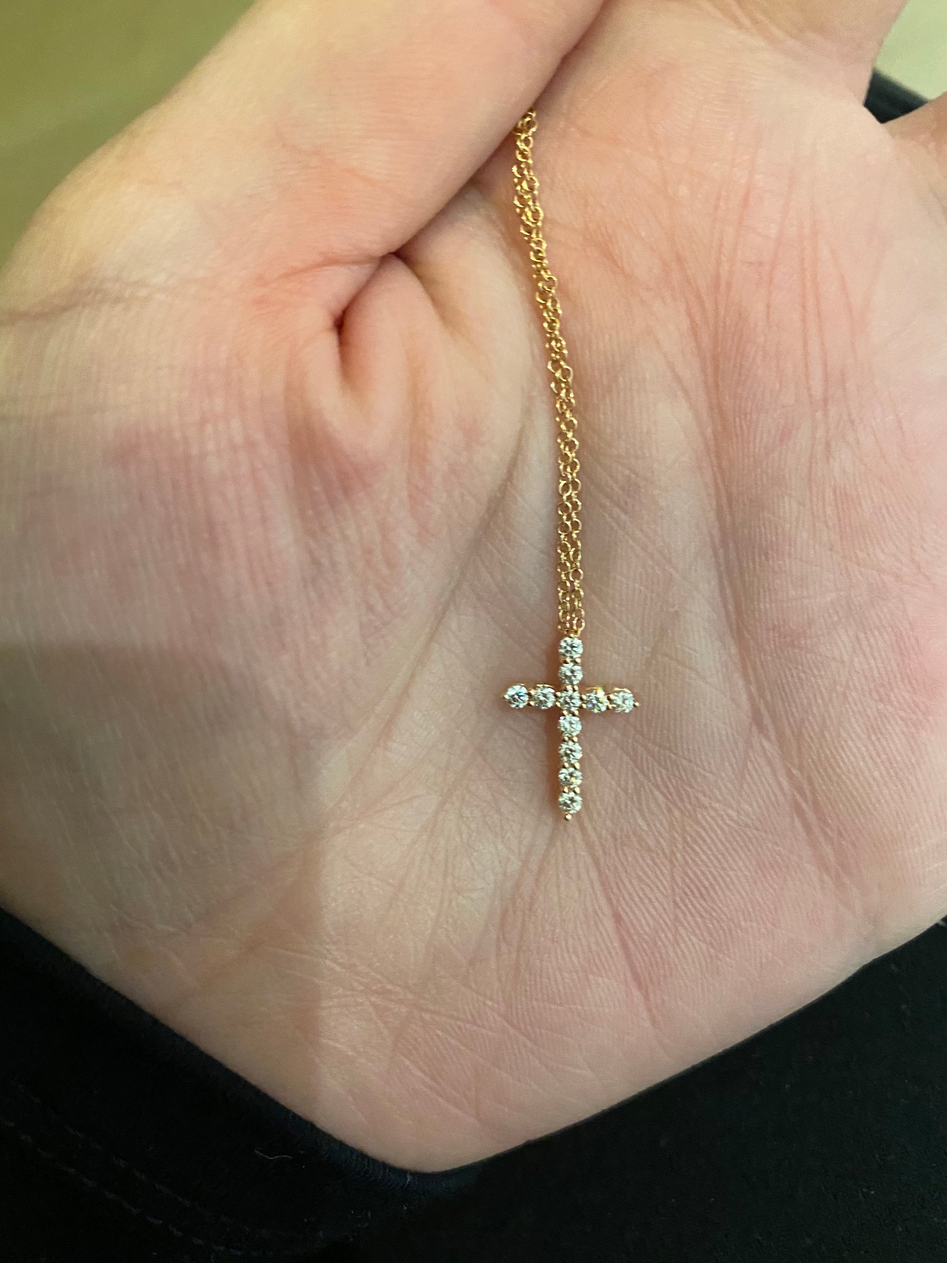 Small Diamond Cross Pendant 3