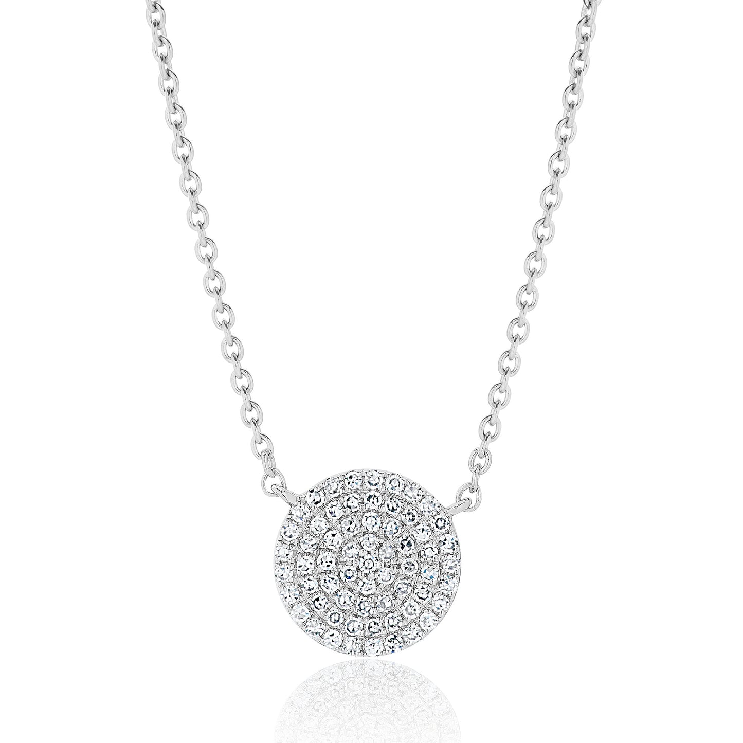 Diamond Pave Disc Pendant