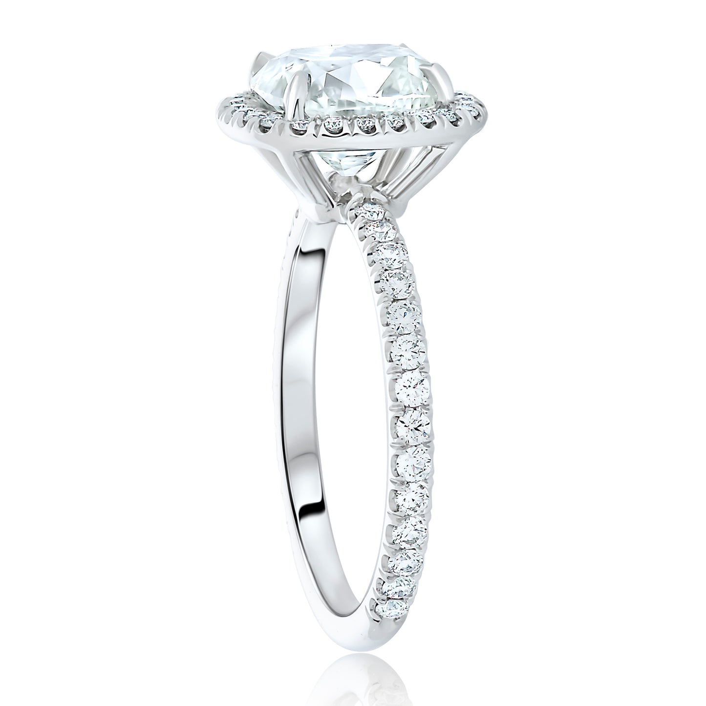 Diamond Antique Cushion With Diamond Halo 2