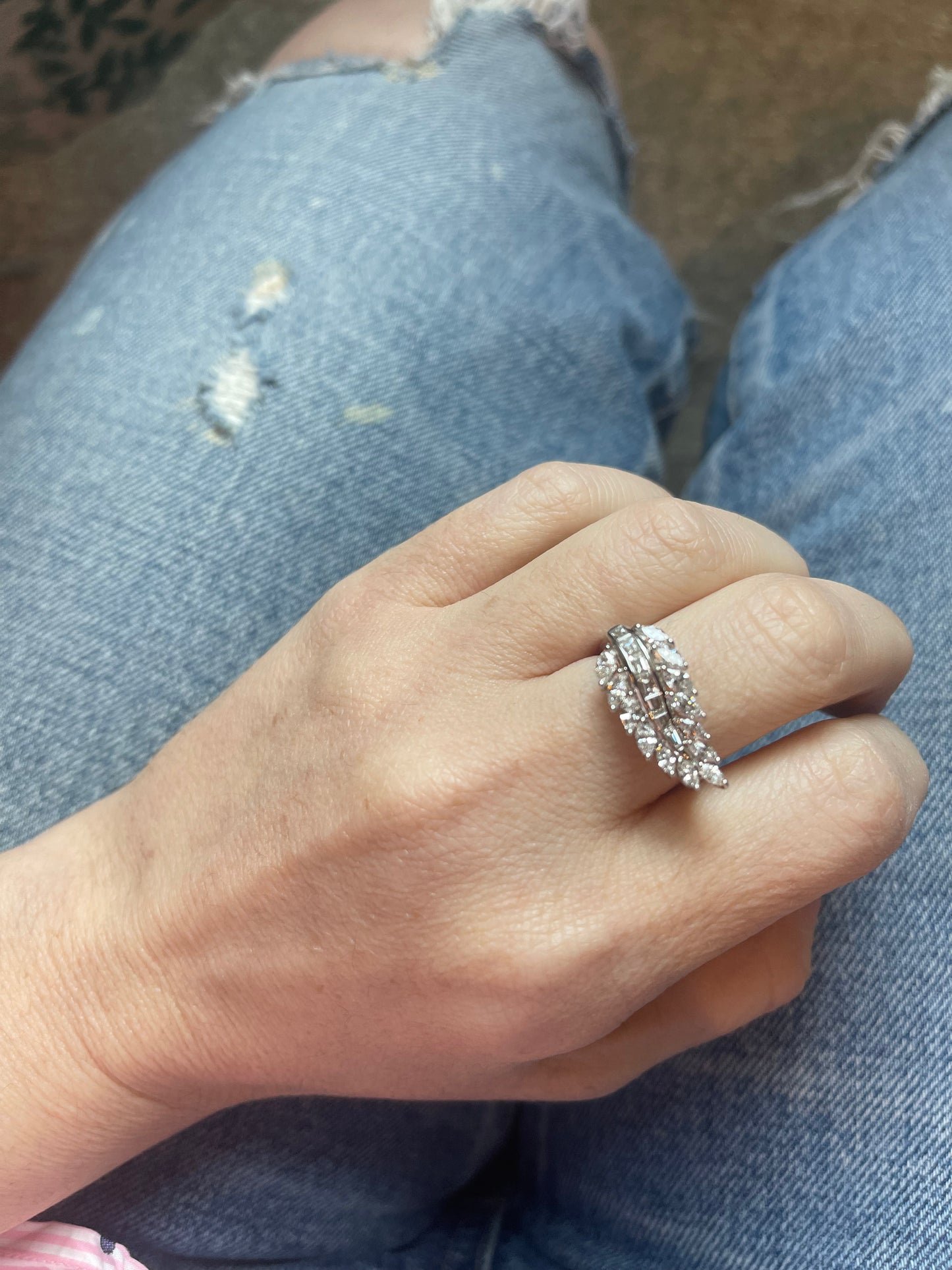 Diamond Leaf Ring 3