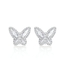 Load image into Gallery viewer, Medium Diamond Butterfly Earrings