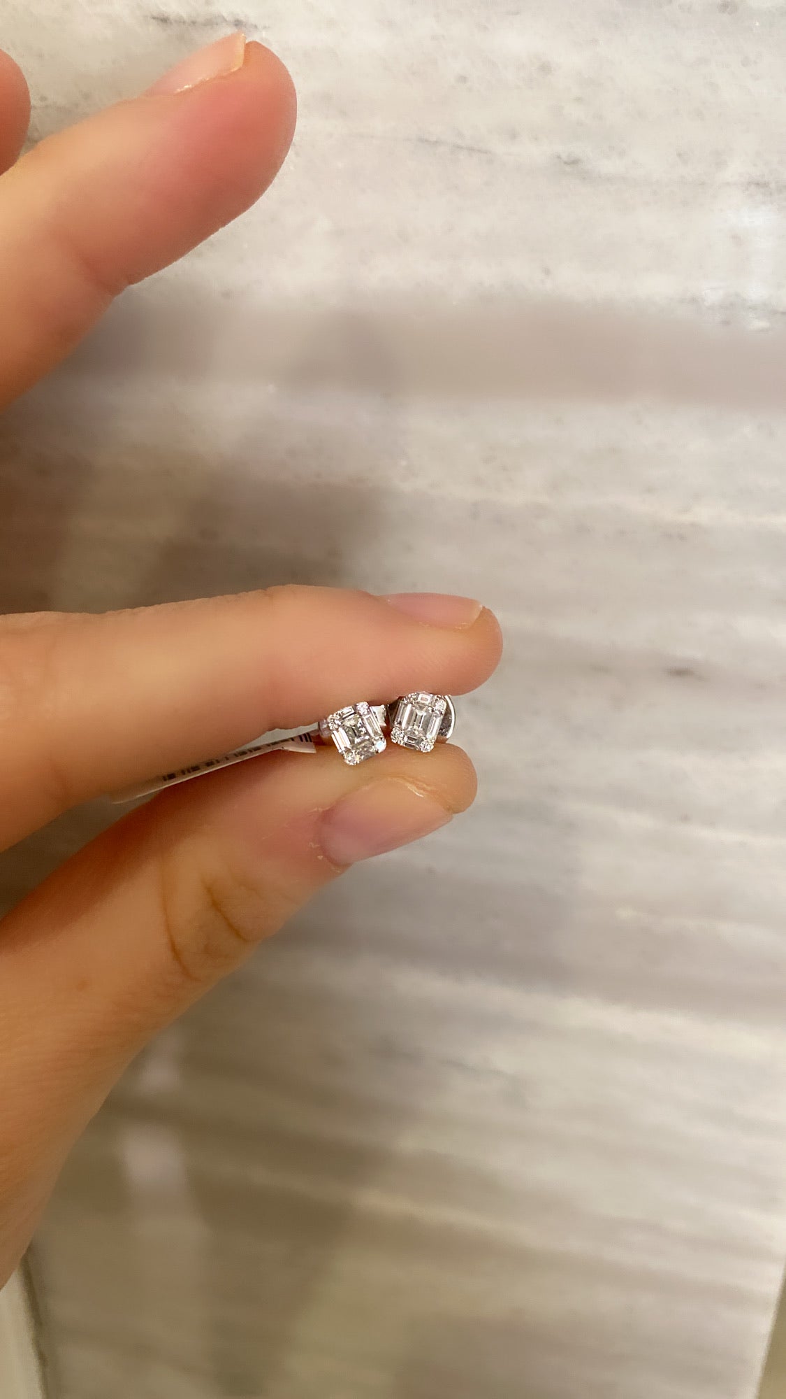 Petite Illusion Diamond Stud Earrings 3