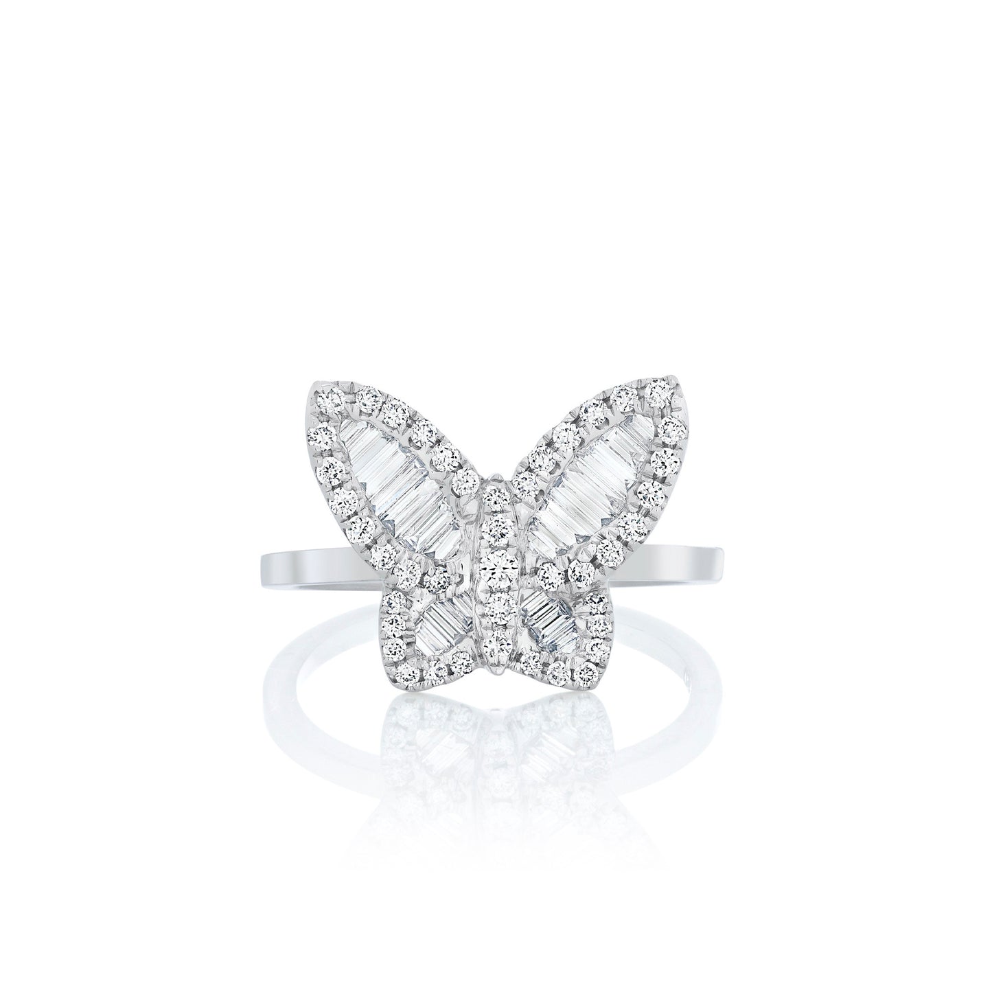 Large Diamond Butterfly Ring
