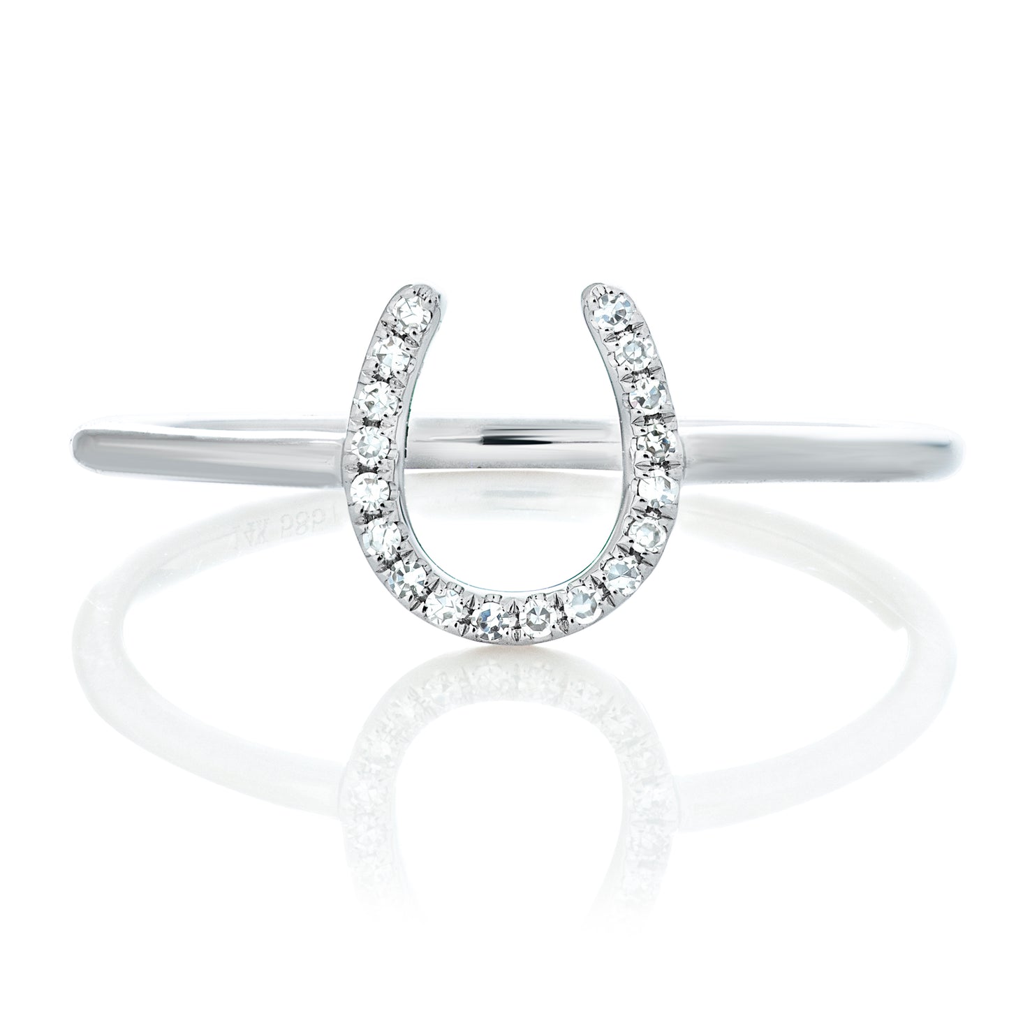 Petite Diamond Horsehoe Ring