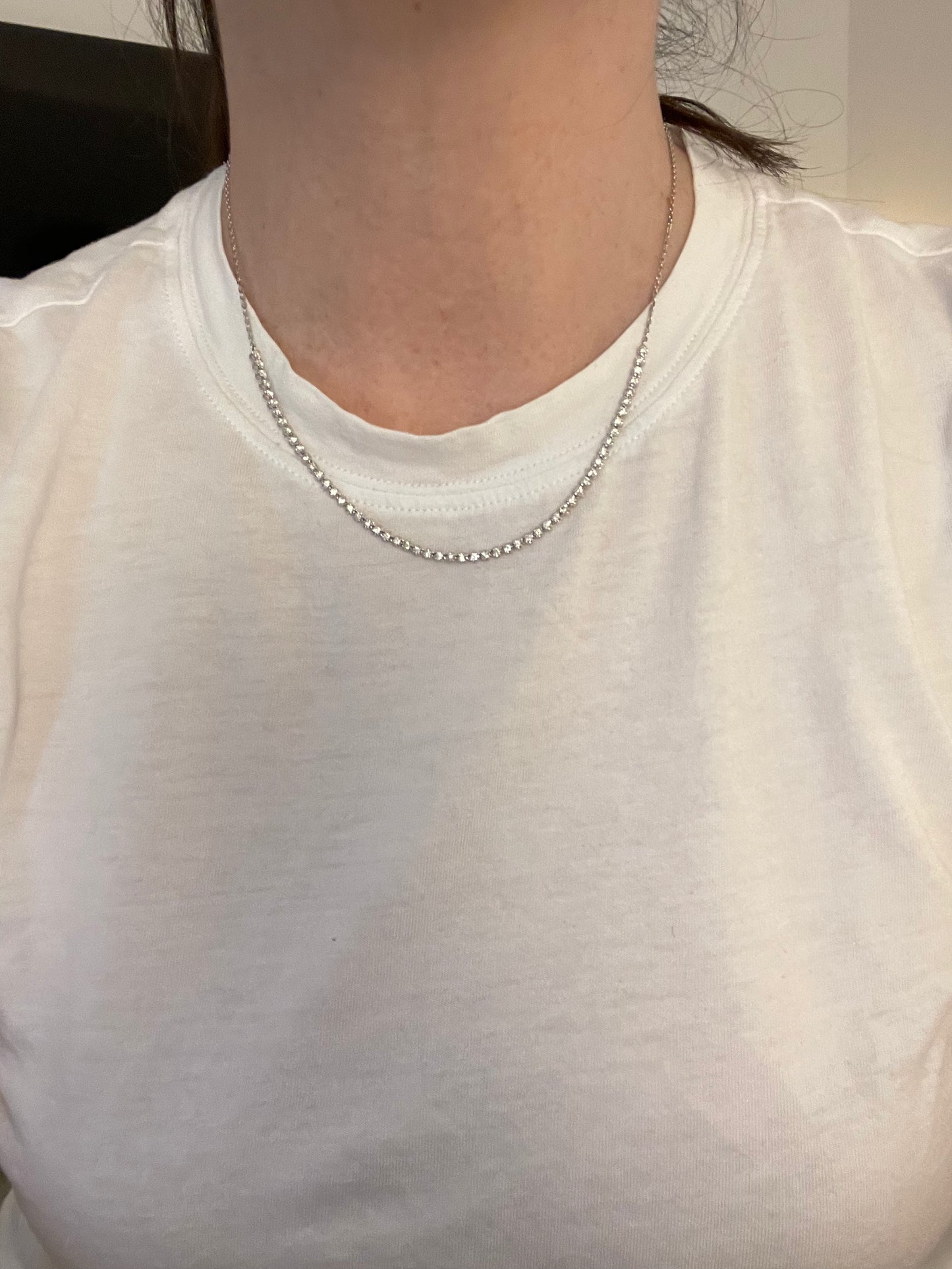 The Nikki Diamond Adjustable Tennis Necklace 2