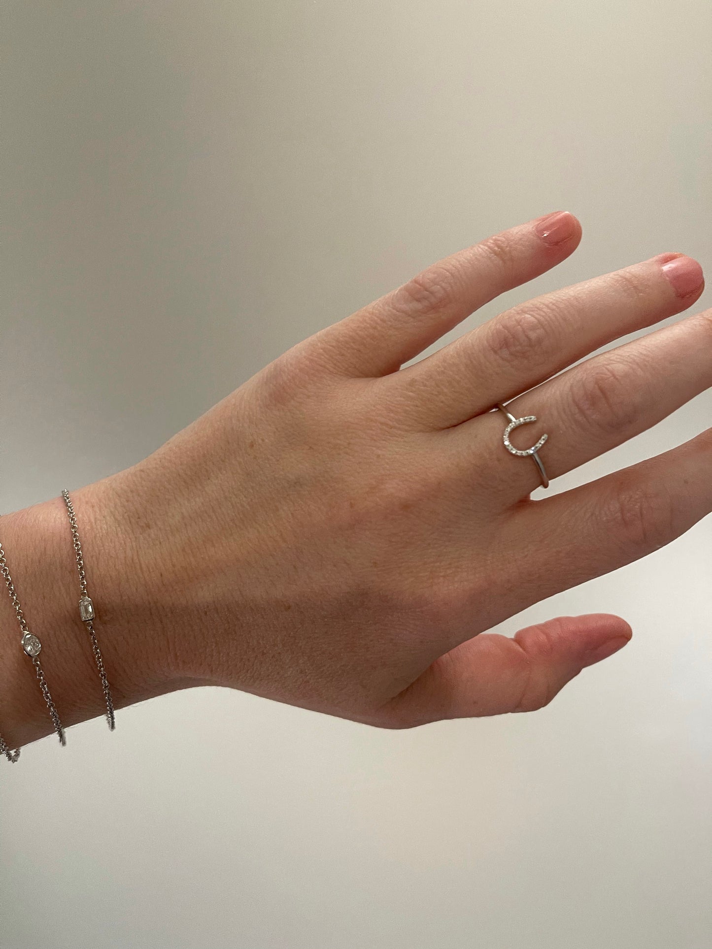 Petite Diamond Horsehoe Ring 3