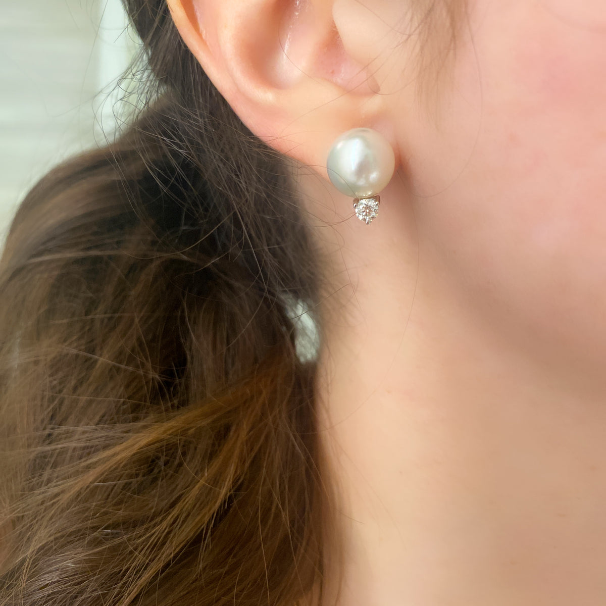 Pearl and Diamond Goddess Earrings