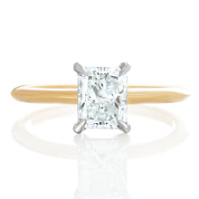 Load image into Gallery viewer, Two Tone Radiant Diamond Solitaire Engagement Ring