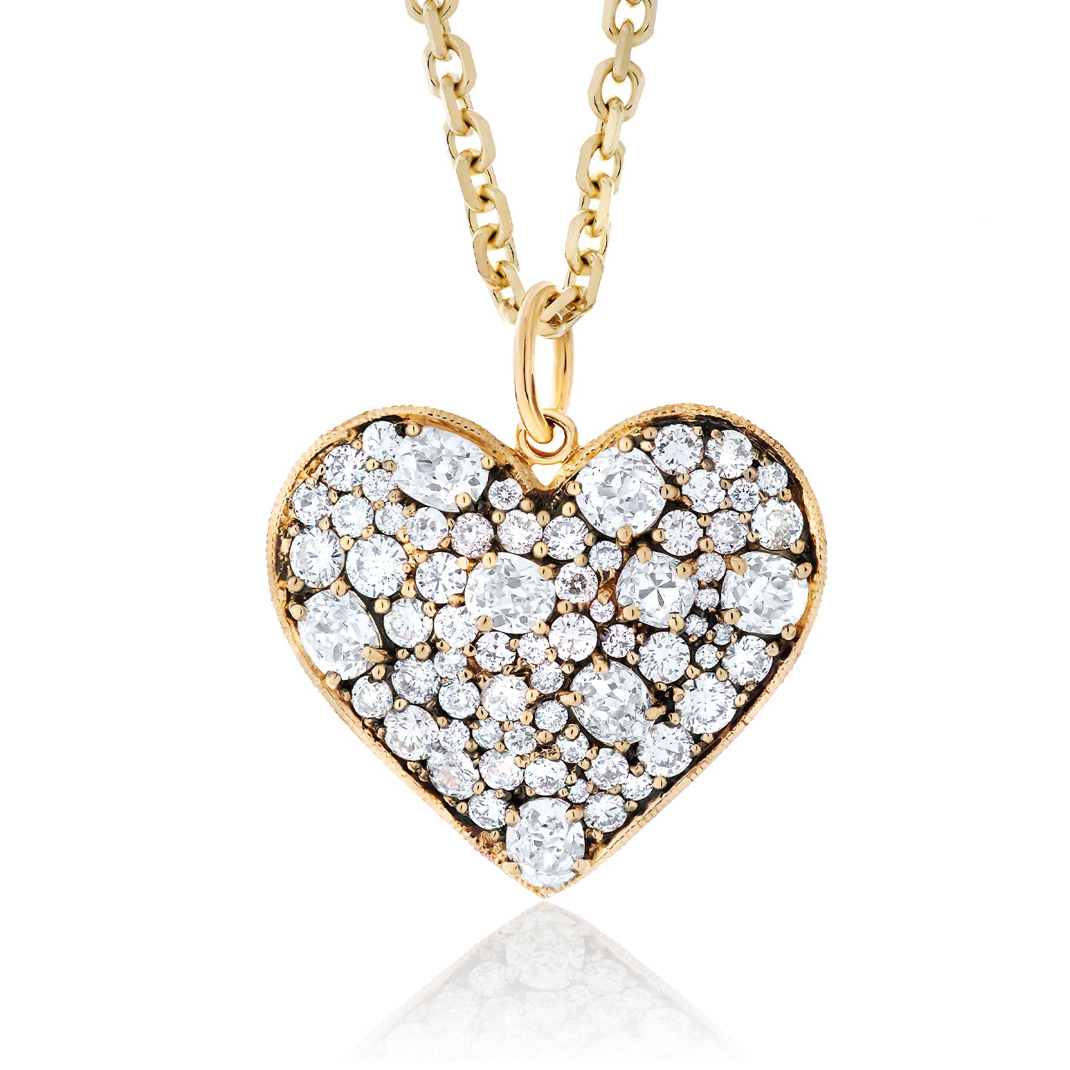 NYC Cobblestone Heart Pendant