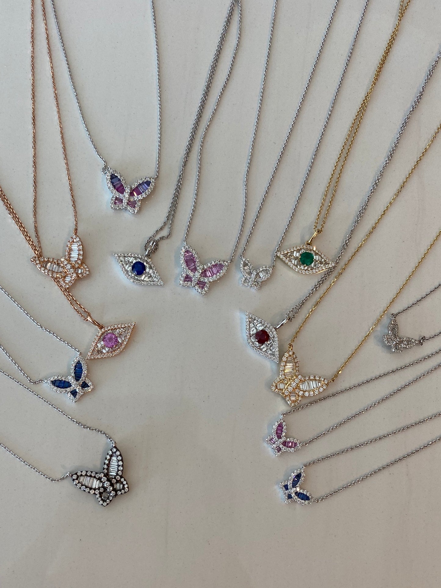 Mini Diamond Butterfly Pendant 7