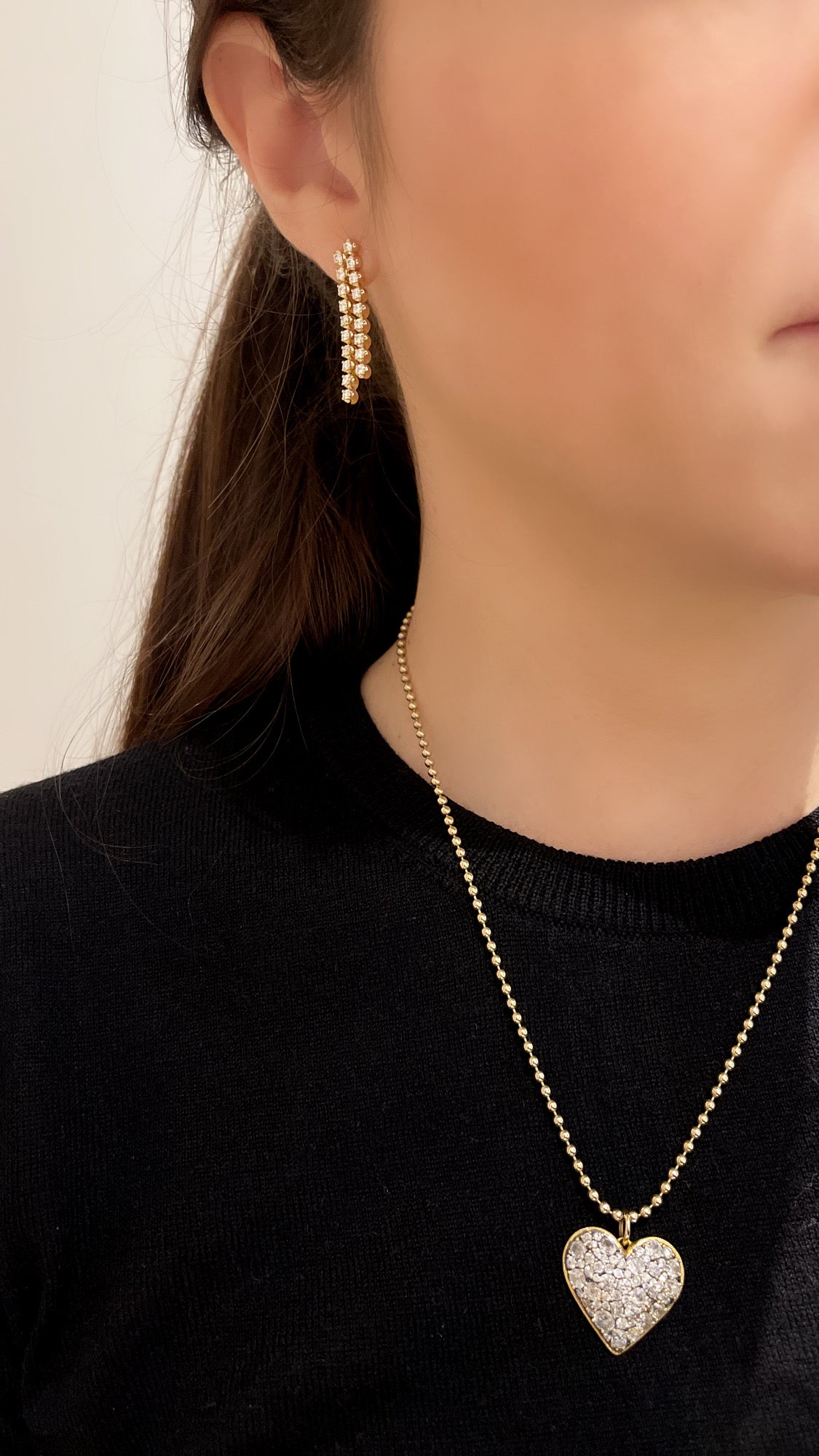 Two Strand Diamond Dangle Earrings 3