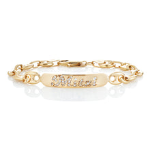 Load image into Gallery viewer, Diamond Name Plate Bracelet