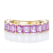 Load image into Gallery viewer, Emerald Cut Nikki Pink Sapphire Band