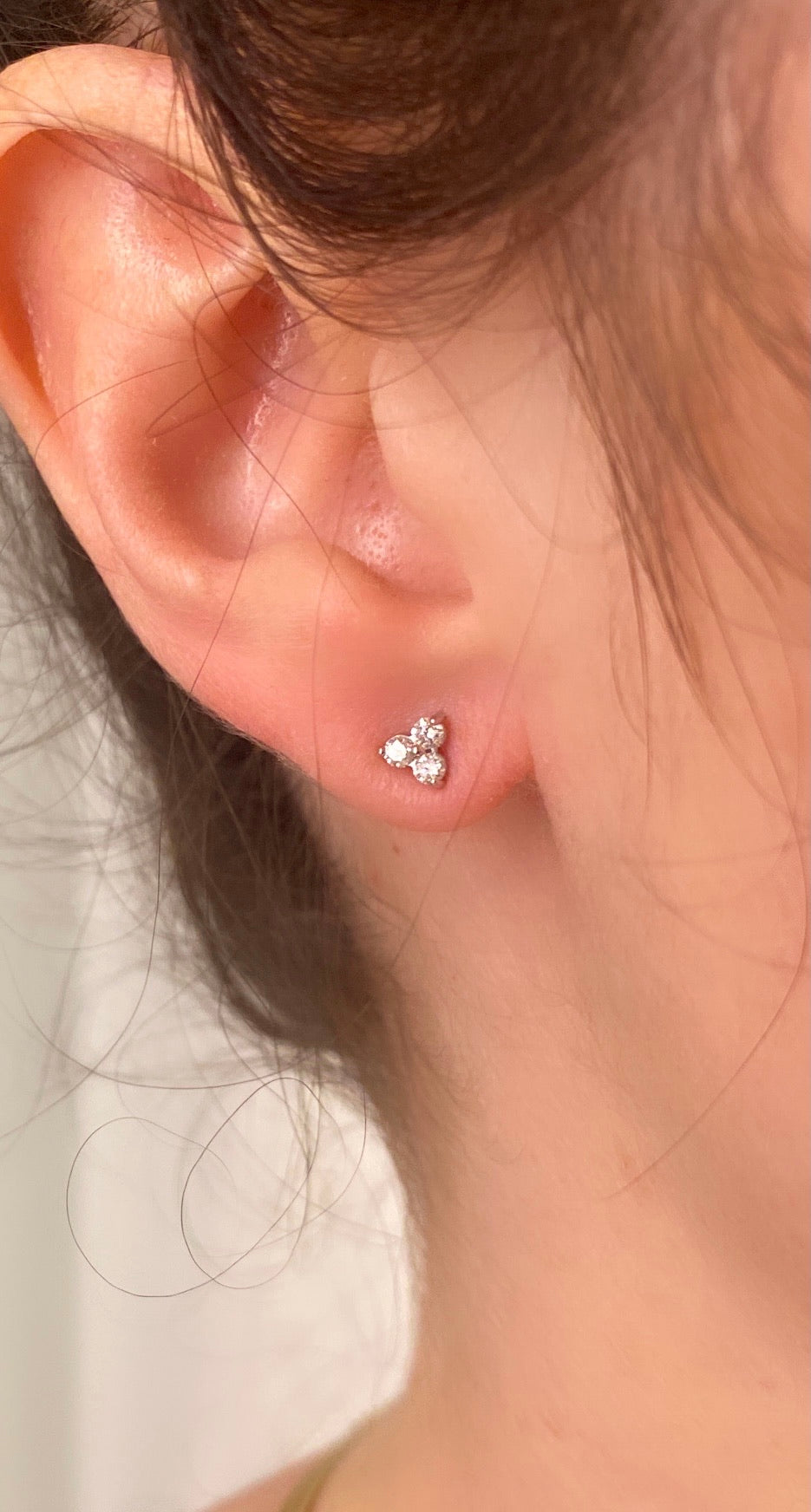 Triple Diamond Cluster Studs 2